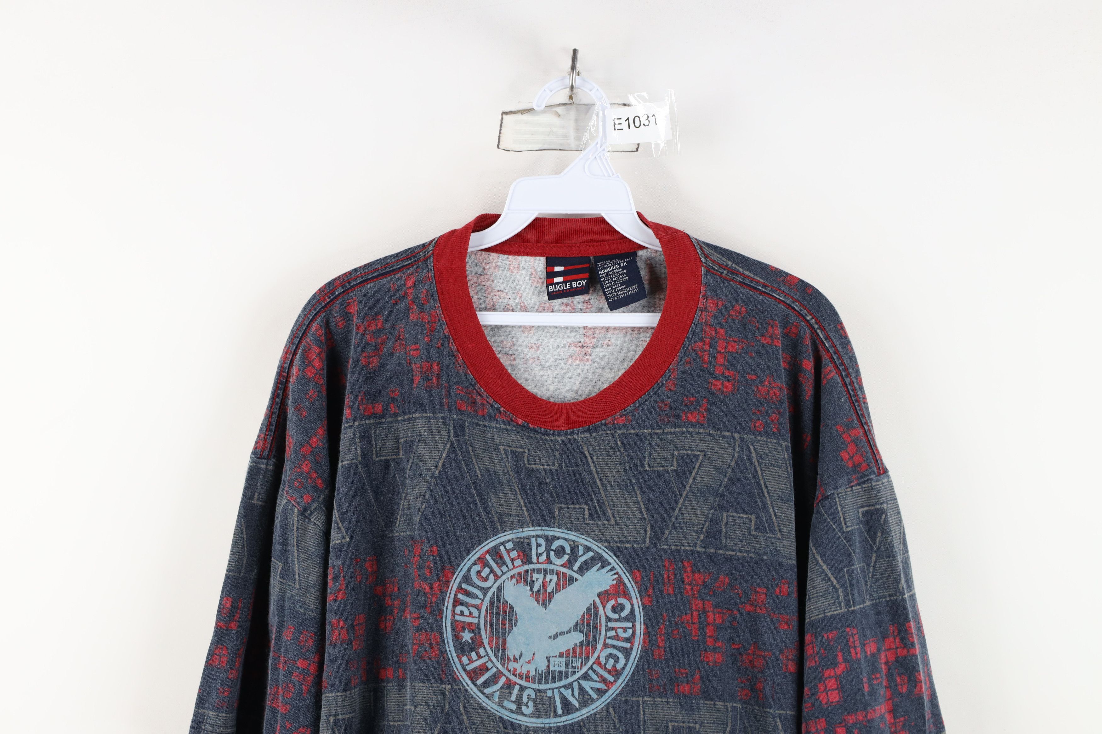 Vintage Vintage 90s Streetwear Geometric All Over Print T-Shirt Size US XL / EU 56 / 4 - 2 Thumbnail