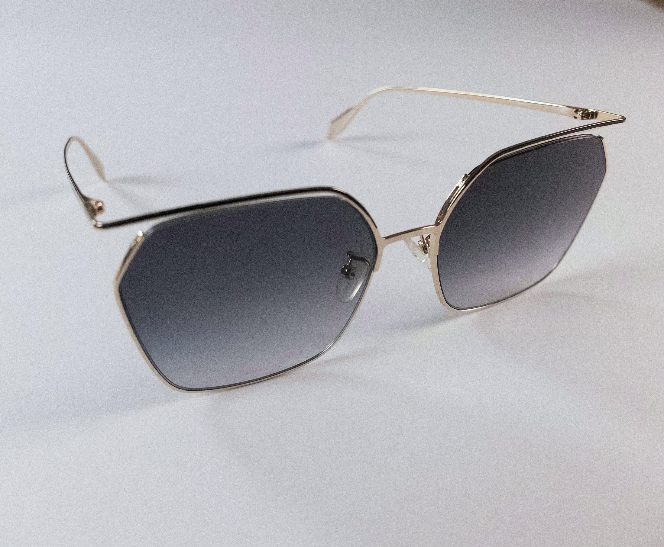 Alexander McQueen ALEXANDER MCQUEEN open frame oversize metal sunglasses Size ONE SIZE - 5 Thumbnail