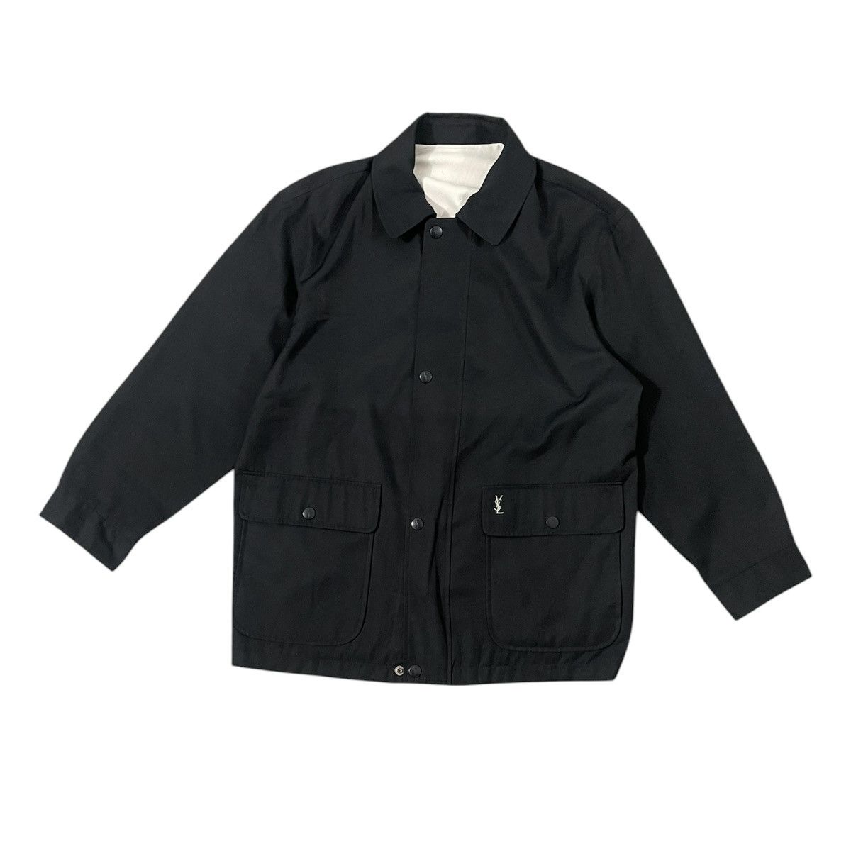 Vintage Reversible YSL Yves Saint Laurent Parka Big Logo