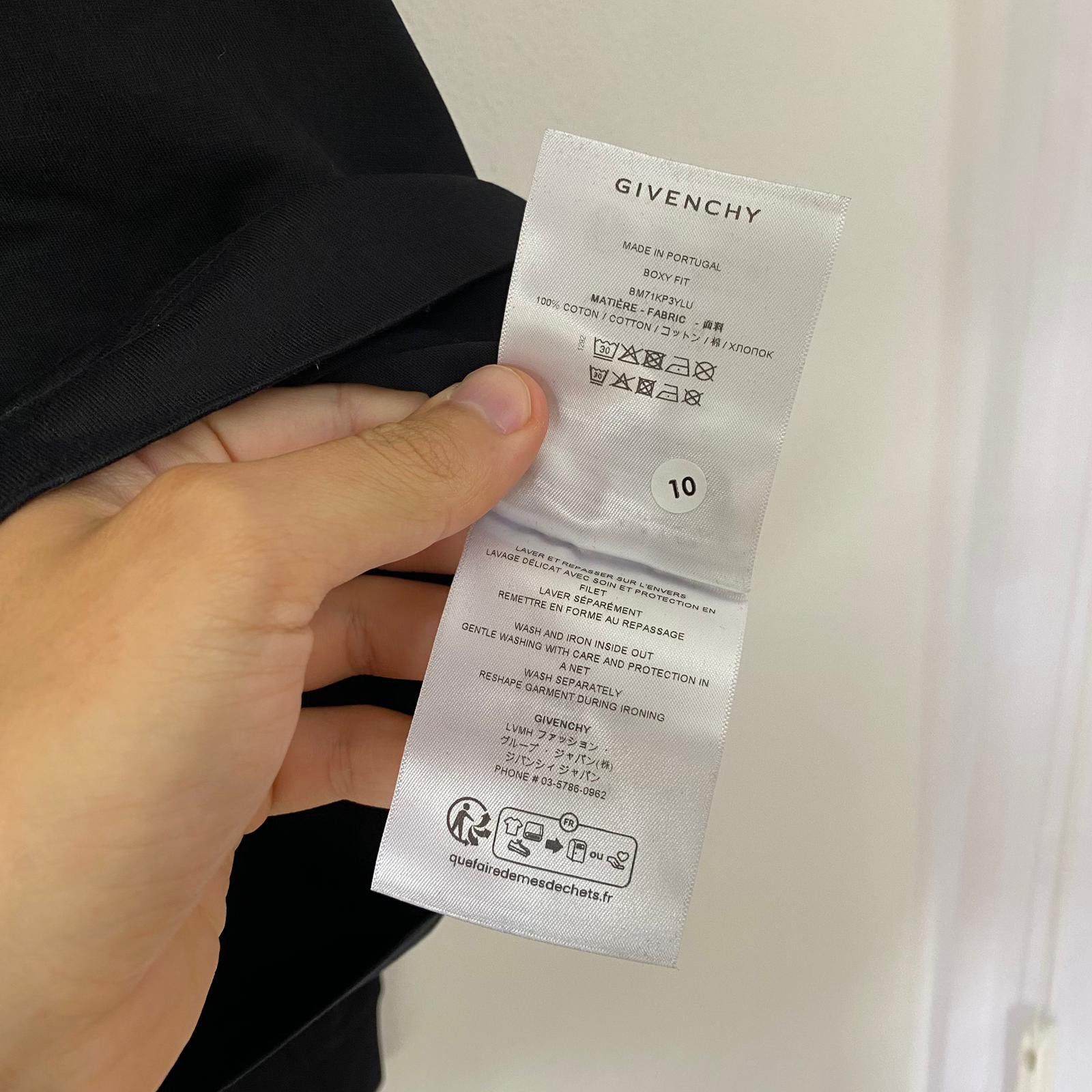 Givenchy Black GVCY Flower Print Oversized Long Sleeve T-Shirt Size US S / EU 44-46 / 1 - 9 Thumbnail