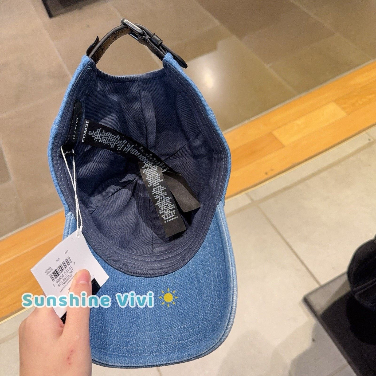 Coach NWT Coach Unisex Signature Patch Baseball Hat Indigo CCN89 Size ONE SIZE - 7 Thumbnail
