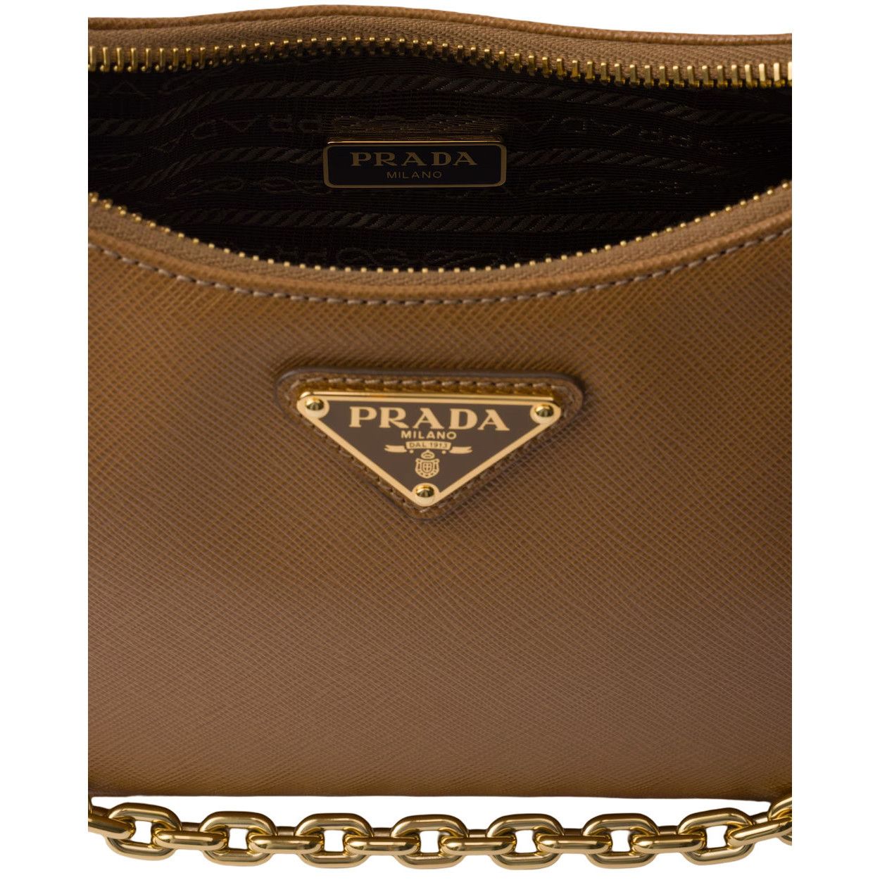 Prada PRADA Re-Edition Mini $2700 Caramel Saffiano Leather Shoulde Size ONE SIZE - 4 Thumbnail