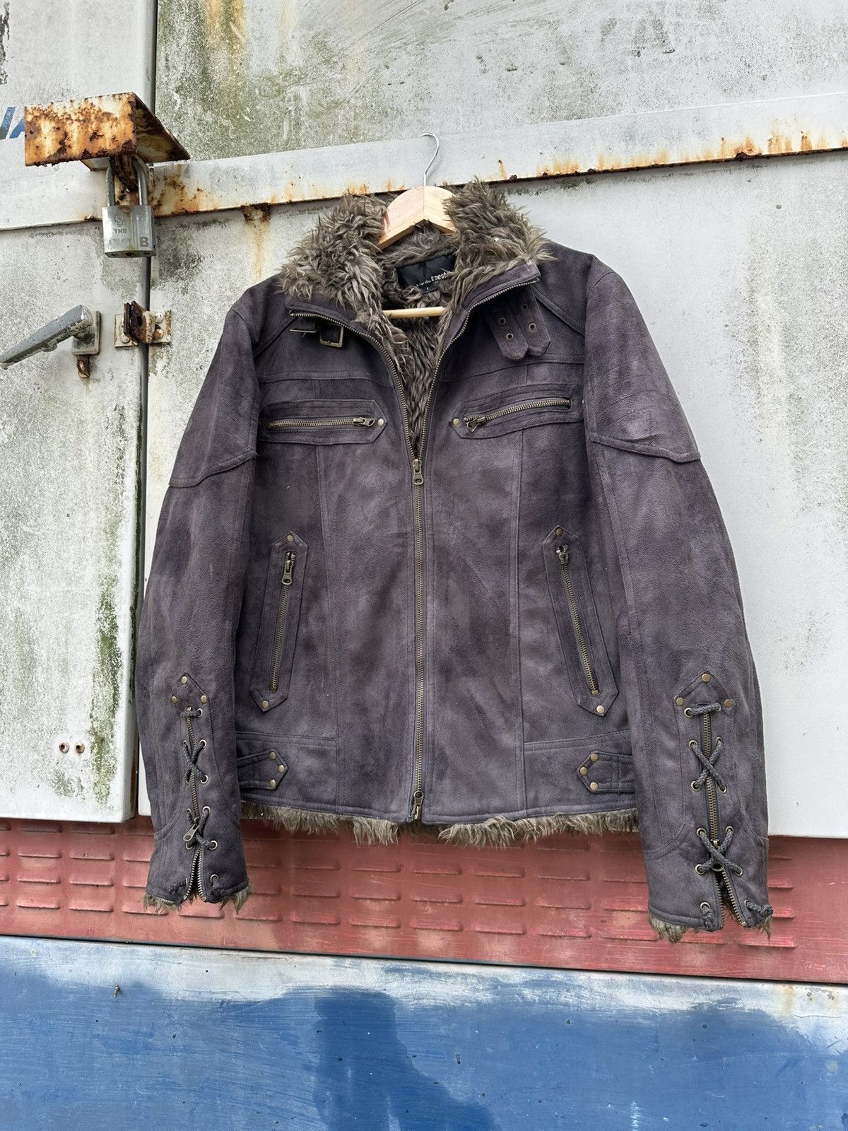 Vintage 👹Vintage Apestein Black Suede Fleece Lined Jacket Size US M / EU 48-50 / 2 - 5 Thumbnail