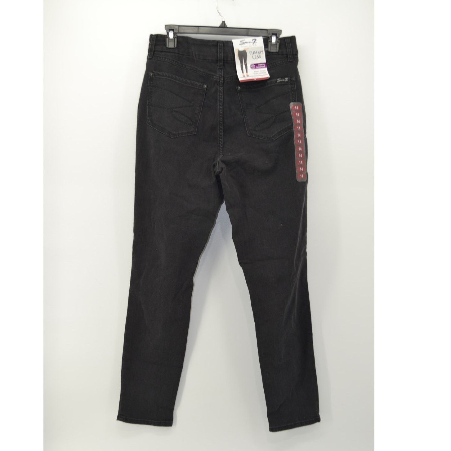 Seven 7 Seven 7 Black Jeans Black Tummy Less High Rise Skinny Sz 14 Size 36" / US 14 / IT 50 - 2 Thumbnail