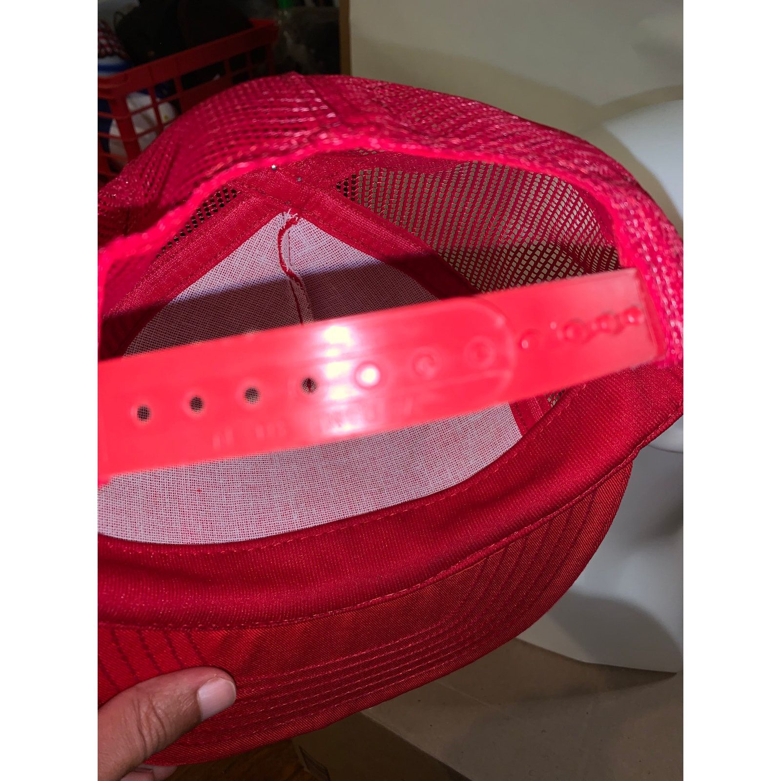 Other × Vintage Vtg Shell Pipe Line Trucker Hat Red Made In USA Petroliana Size ONE SIZE - 7 Thumbnail