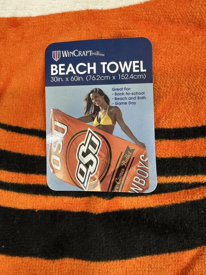 Designer Oklahoma State Cowboys Beach Towel Size ONE SIZE - 1 Thumbnail