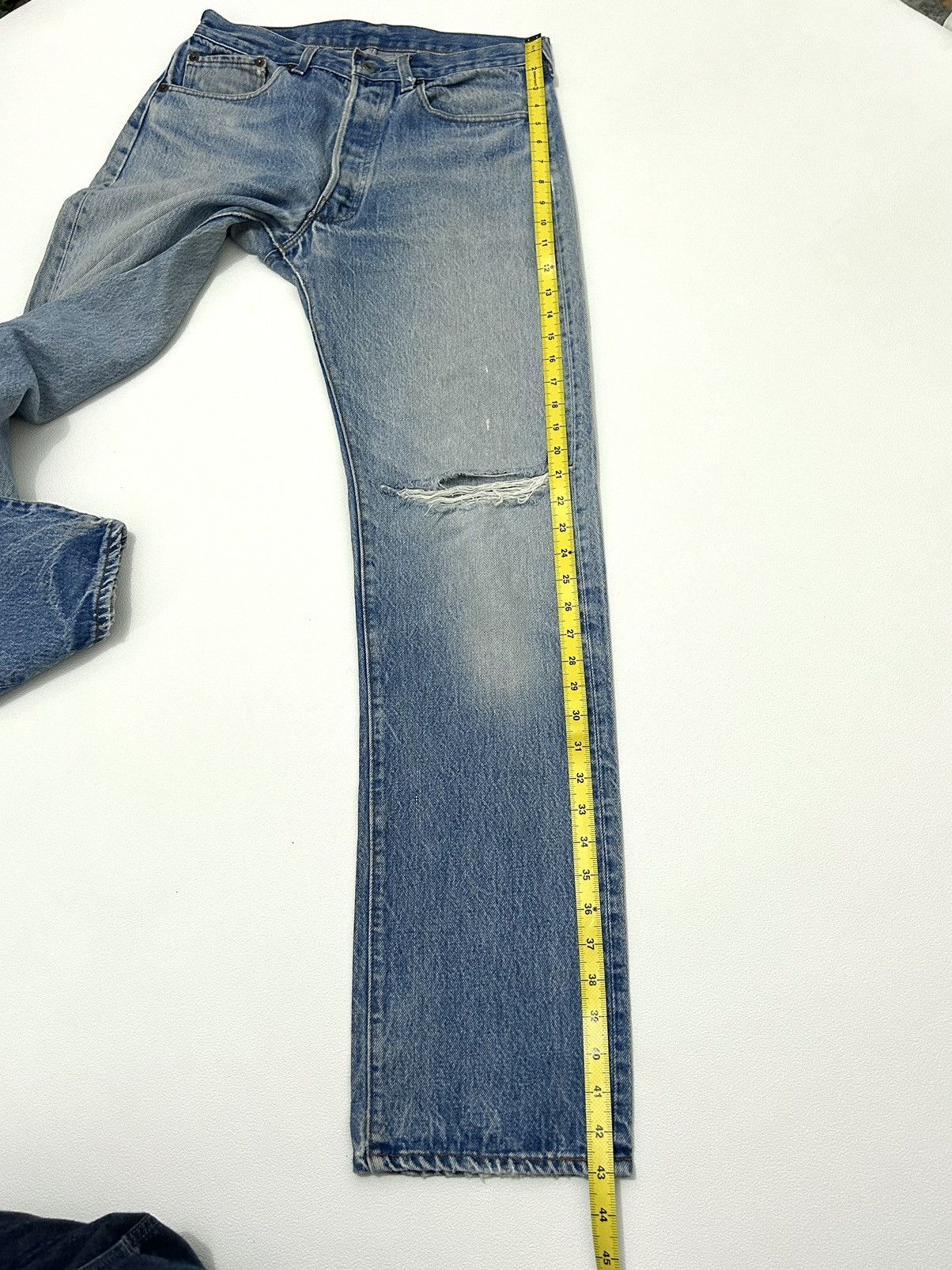 Levi's × Levi's Vintage Clothing 80s Vintage Levis 501 #522 Distressed Jeans Size US 31 - 20 Thumbnail