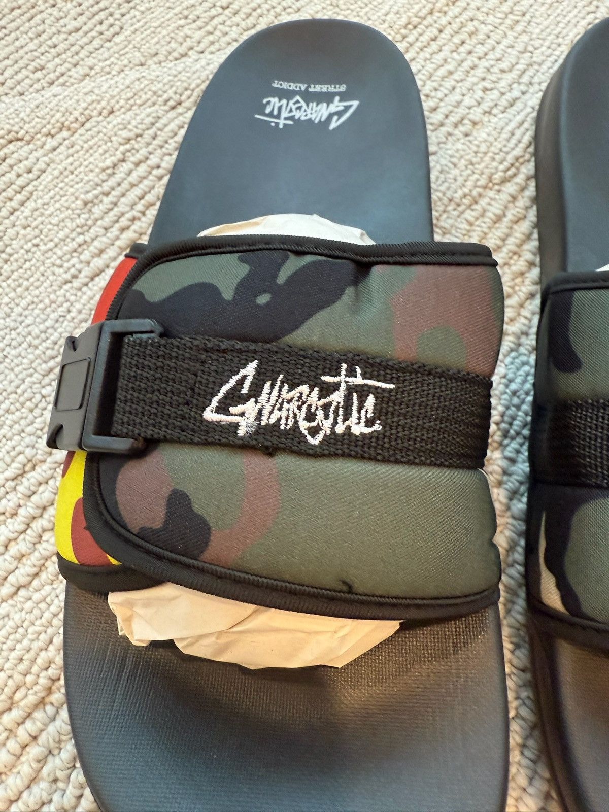 Gnarcotic × Rap Tees Gnarcotic Camo Slides size 9/9.5 Size US 9.5 / EU 42-43 - 3 Thumbnail