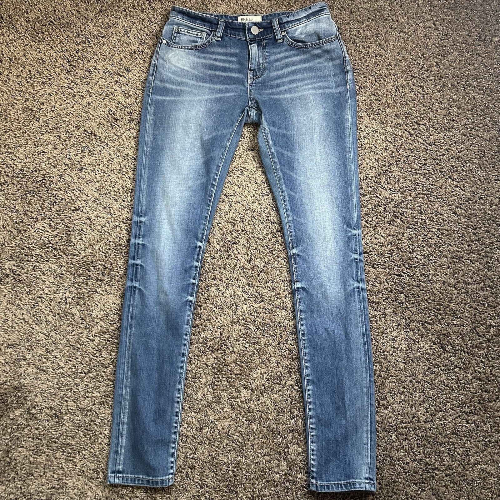 BKE BKE Stella Skinny Womens Size 25R Medium Wash Denim Low Rise Size 25" / US 0 / IT 36 - 1 Thumbnail