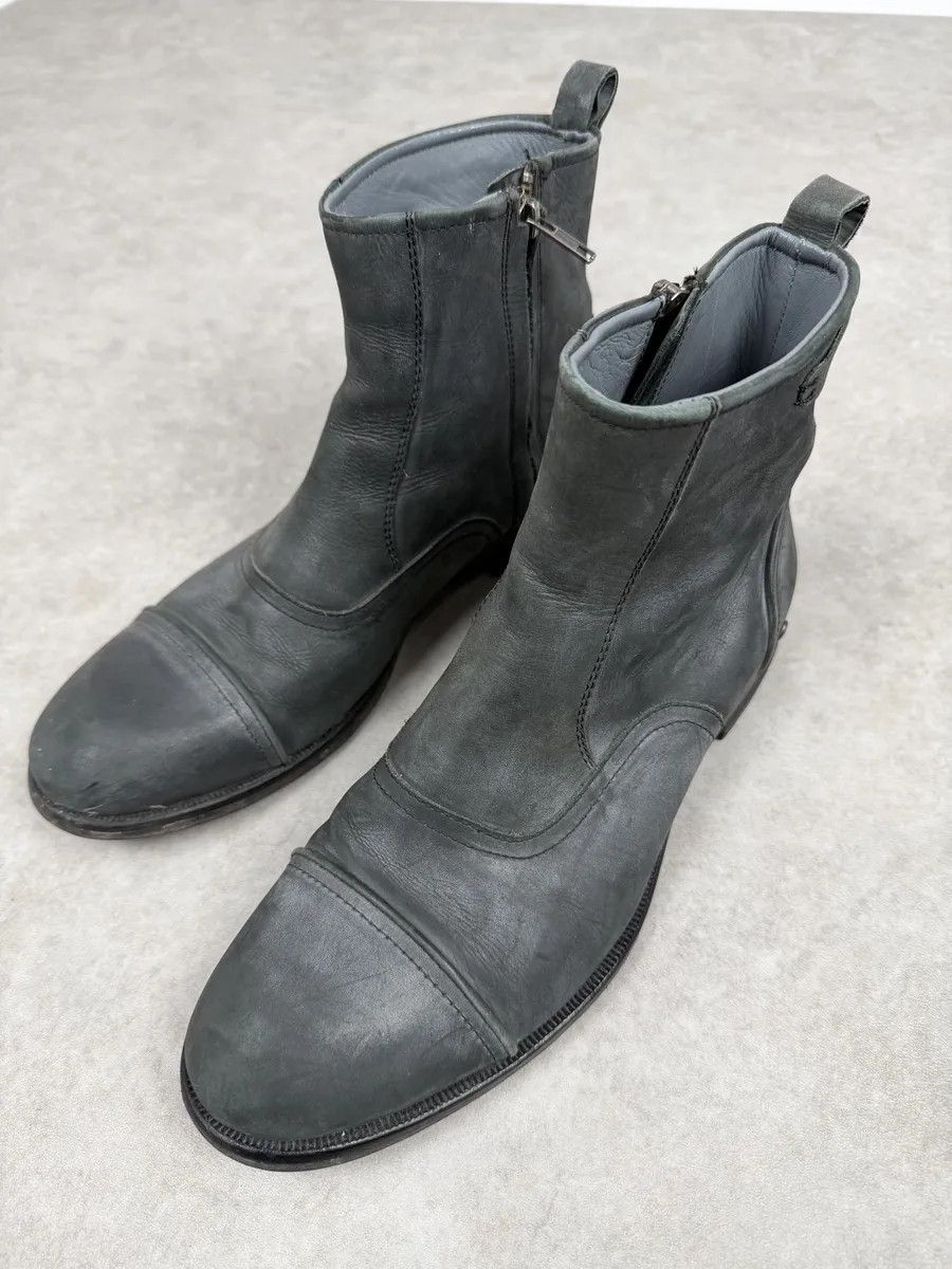 Diesel Diesel Grey Eroded Leather Boots Size US 9 / EU 42 - 7 Thumbnail