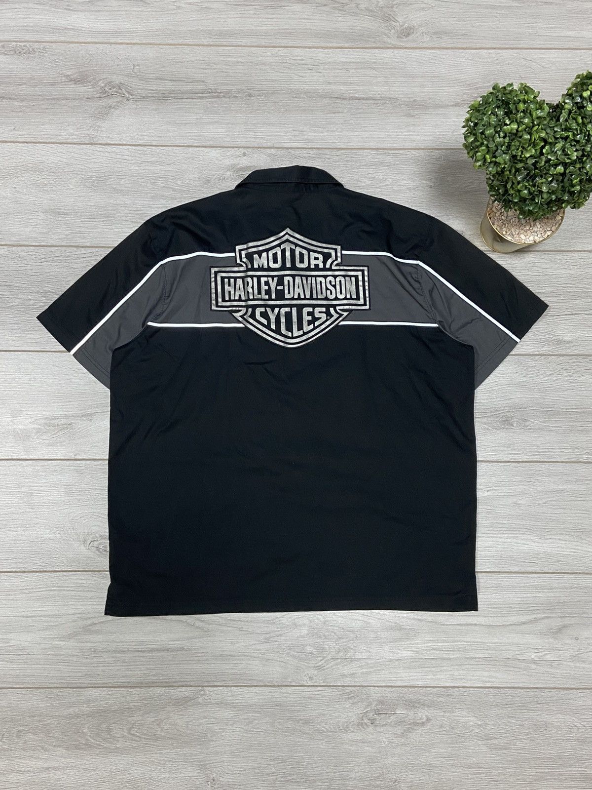 Harley Davidson Harley Davidson vintage big logo shirt buttons Size US XL / EU 56 / 4 - 1 Thumbnail