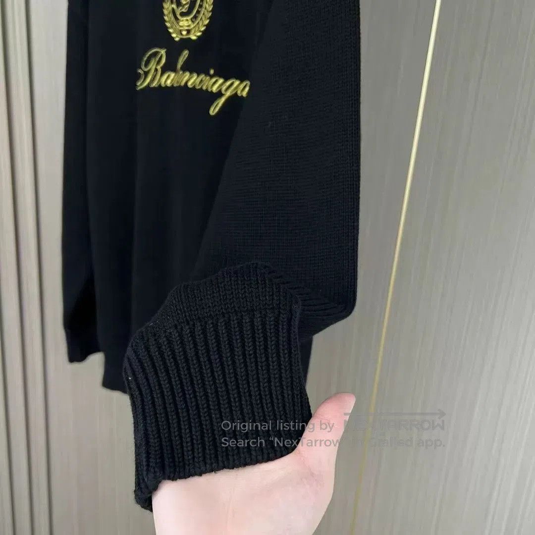 Balenciaga balenciaga embroidered letter sweater in black. Size US S / EU 44-46 / 1 - 5 Thumbnail
