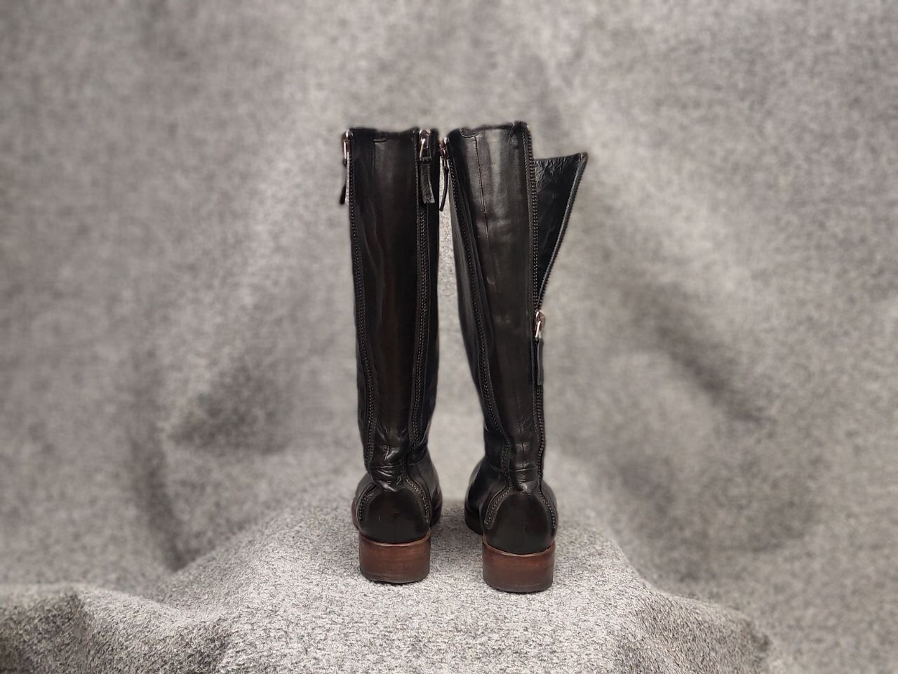 RoccoP Rocco P. Hand Made Torre Saw Patrisio Leather Zip Boots Size US 6 / IT 36 - 9 Thumbnail
