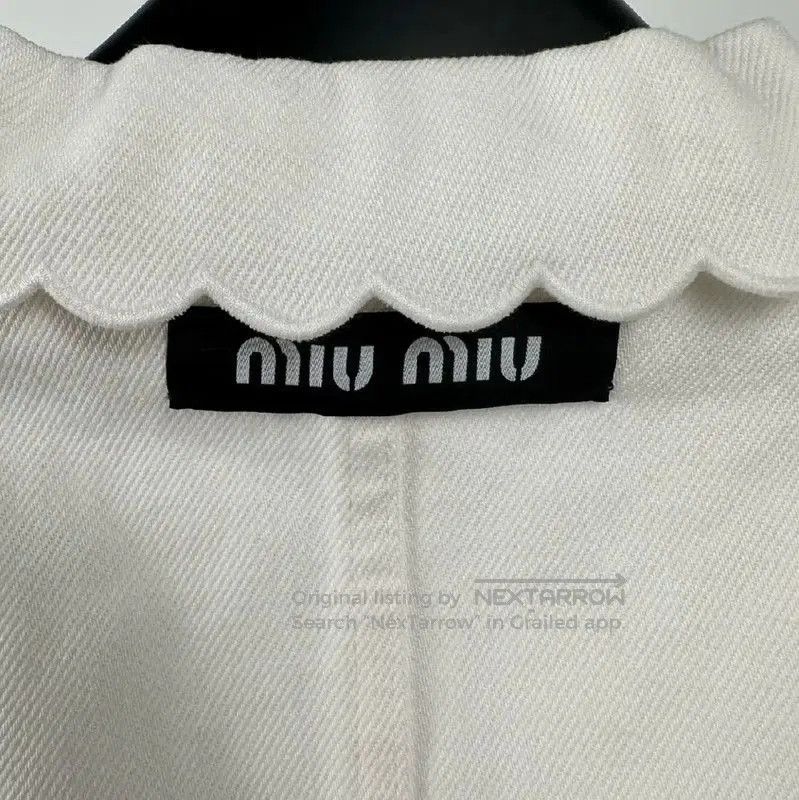 Miu Miu Miu Miu White Cotton Jacket for Women . Size M / US 6-8 / IT 42-44 - 3 Thumbnail