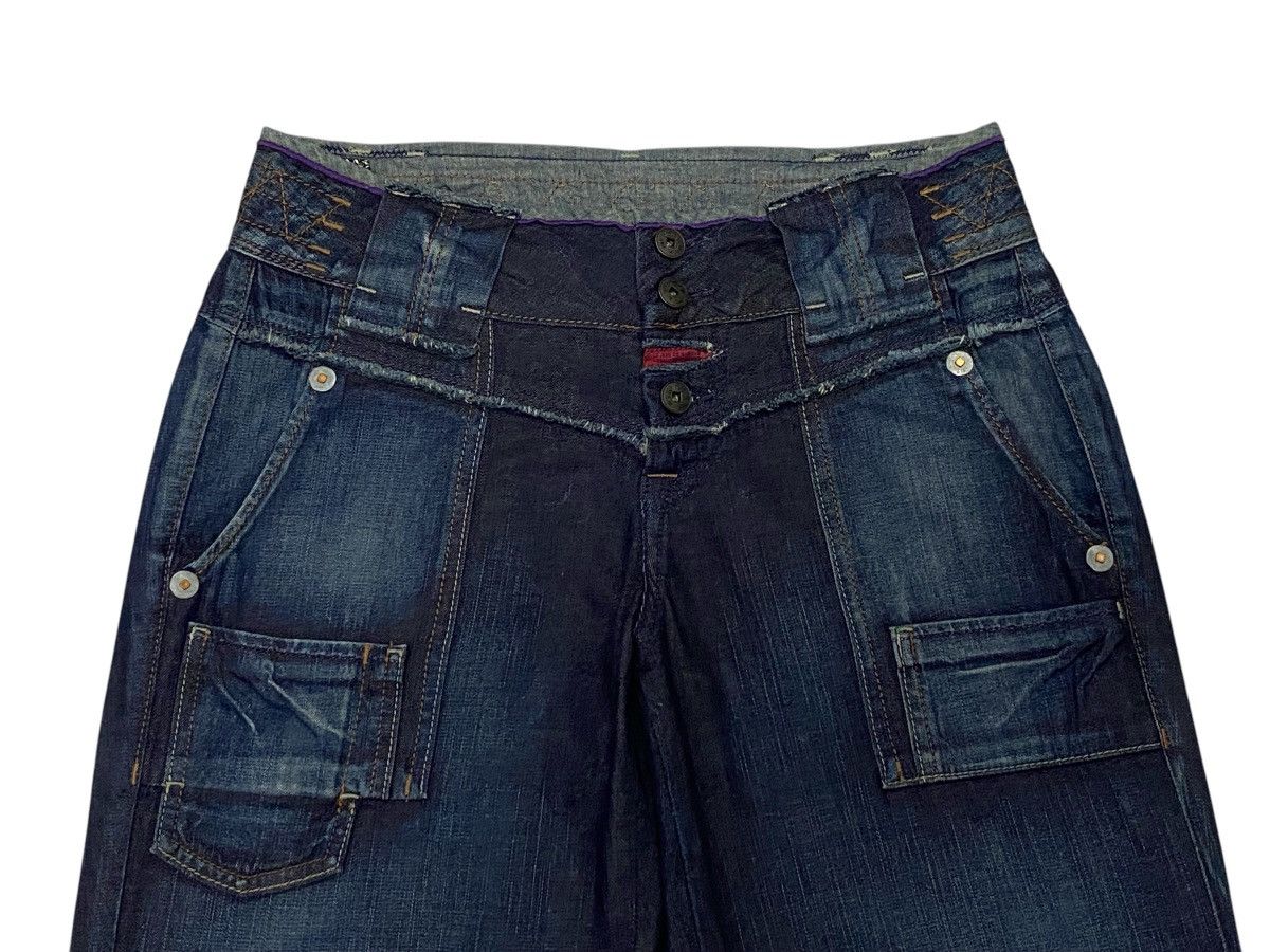 Marithe + Francois Girbaud 💃 Francois Girbaud Flare Wide Leg Palazzo Denim Jeans Size 29" - 4 Thumbnail