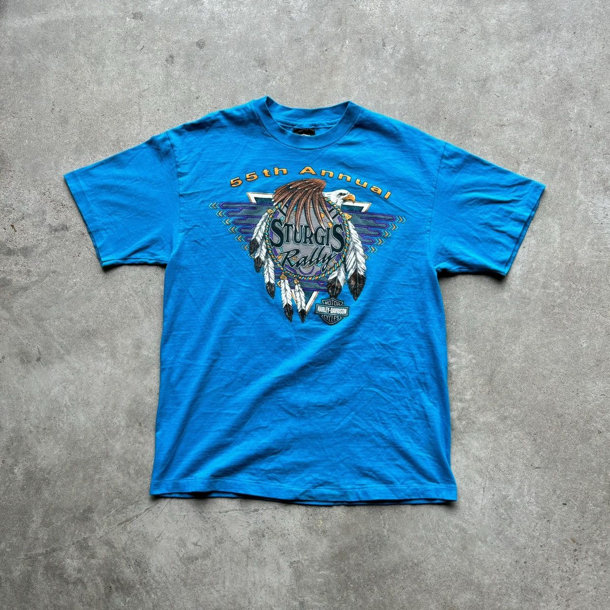 Harley Davidson × Vintage vintage 90s 1995 HARLEY DAVIDSON EAGLE SOUTH DAKOTA t-shirt Size US L / EU 52-54 / 3 - 7 Thumbnail