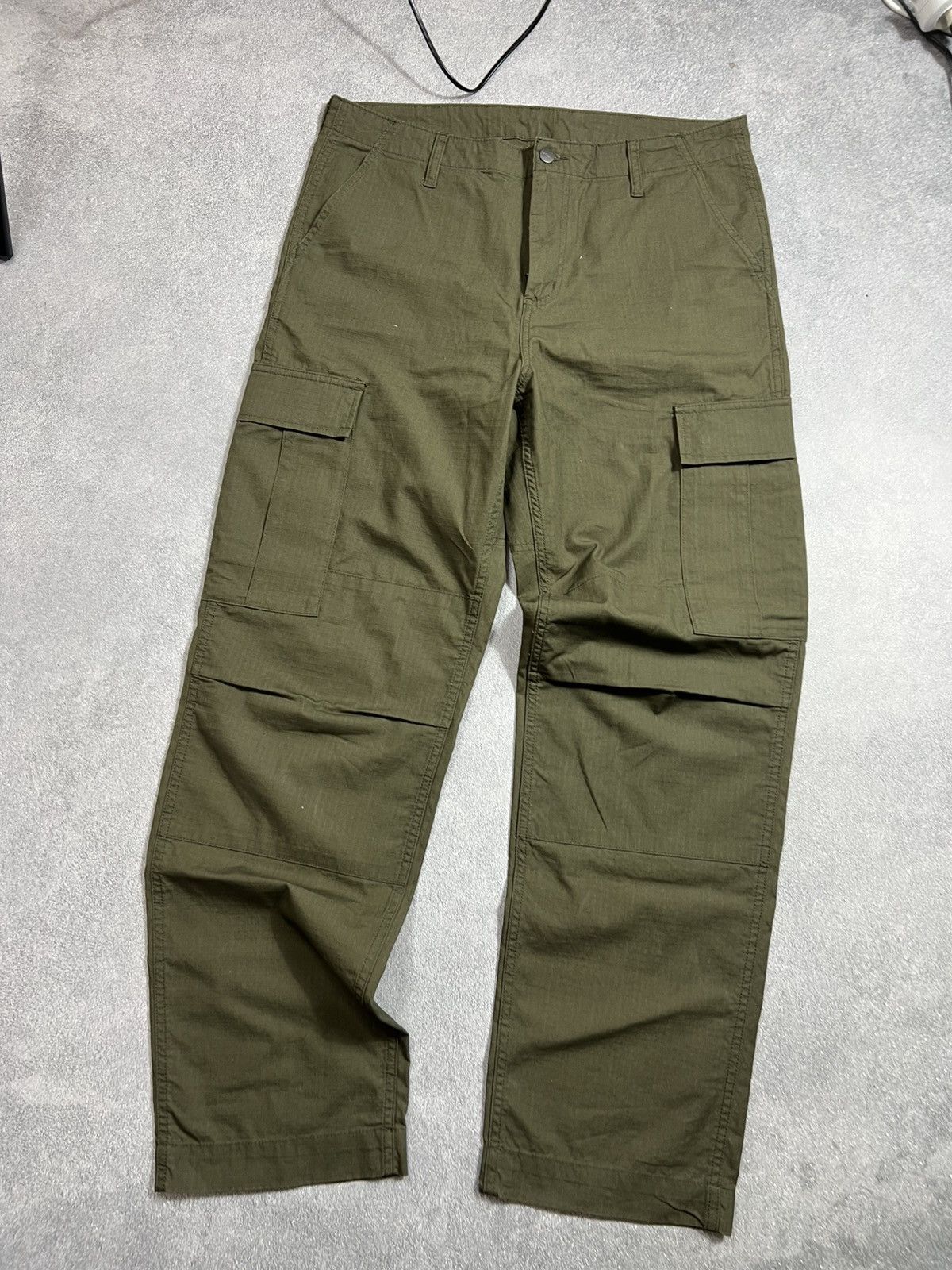 Carhartt Vintage Carhartt Cargo Green Pants Faded Thrashed HYPE Size US 34 / EU 50 - 4 Thumbnail