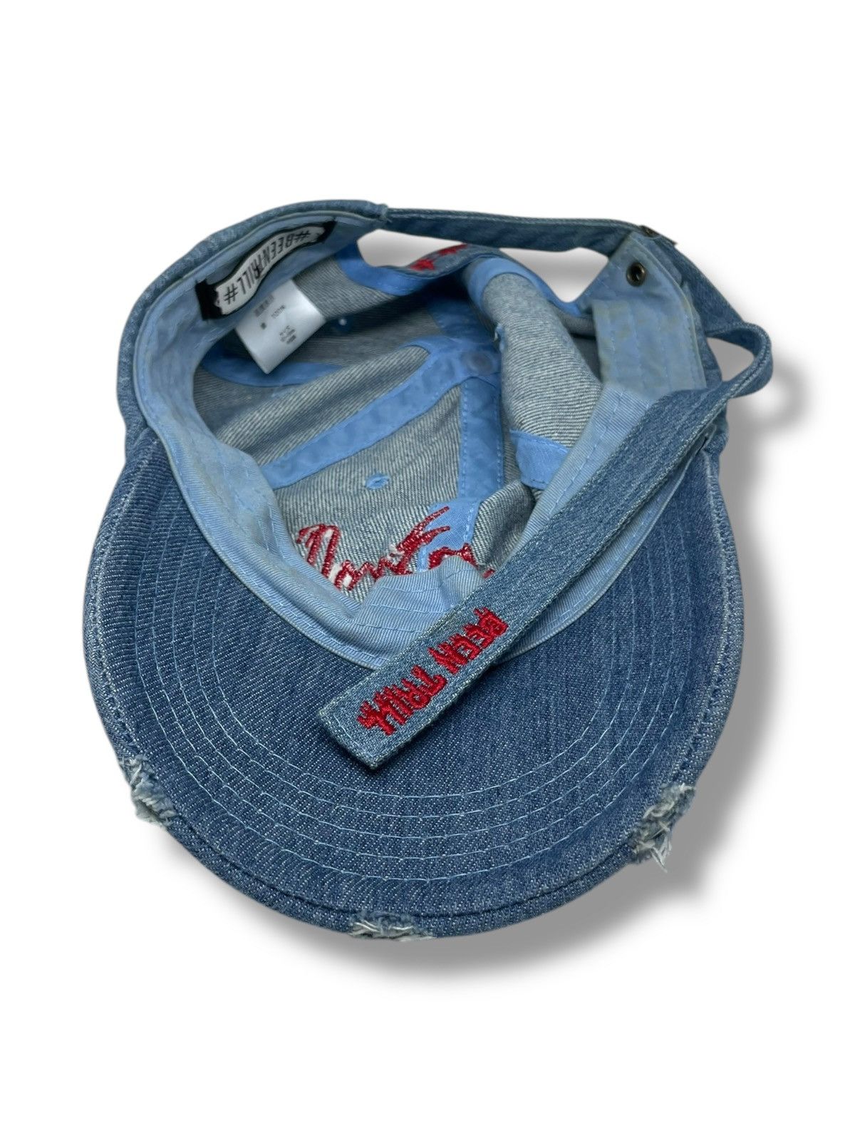 Been Trill Been Trill Long Strap Denim Baseball Cap Size ONE SIZE - 7 Thumbnail