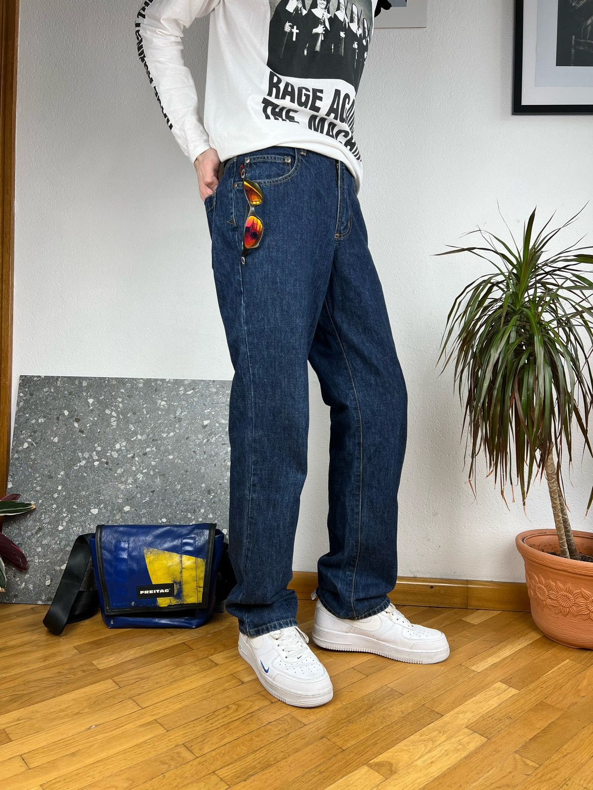 Oakley × Vintage Vintage Oakley industrial denim jeans 00s rare skull logo Size US 28 / EU 44 - 17 Thumbnail