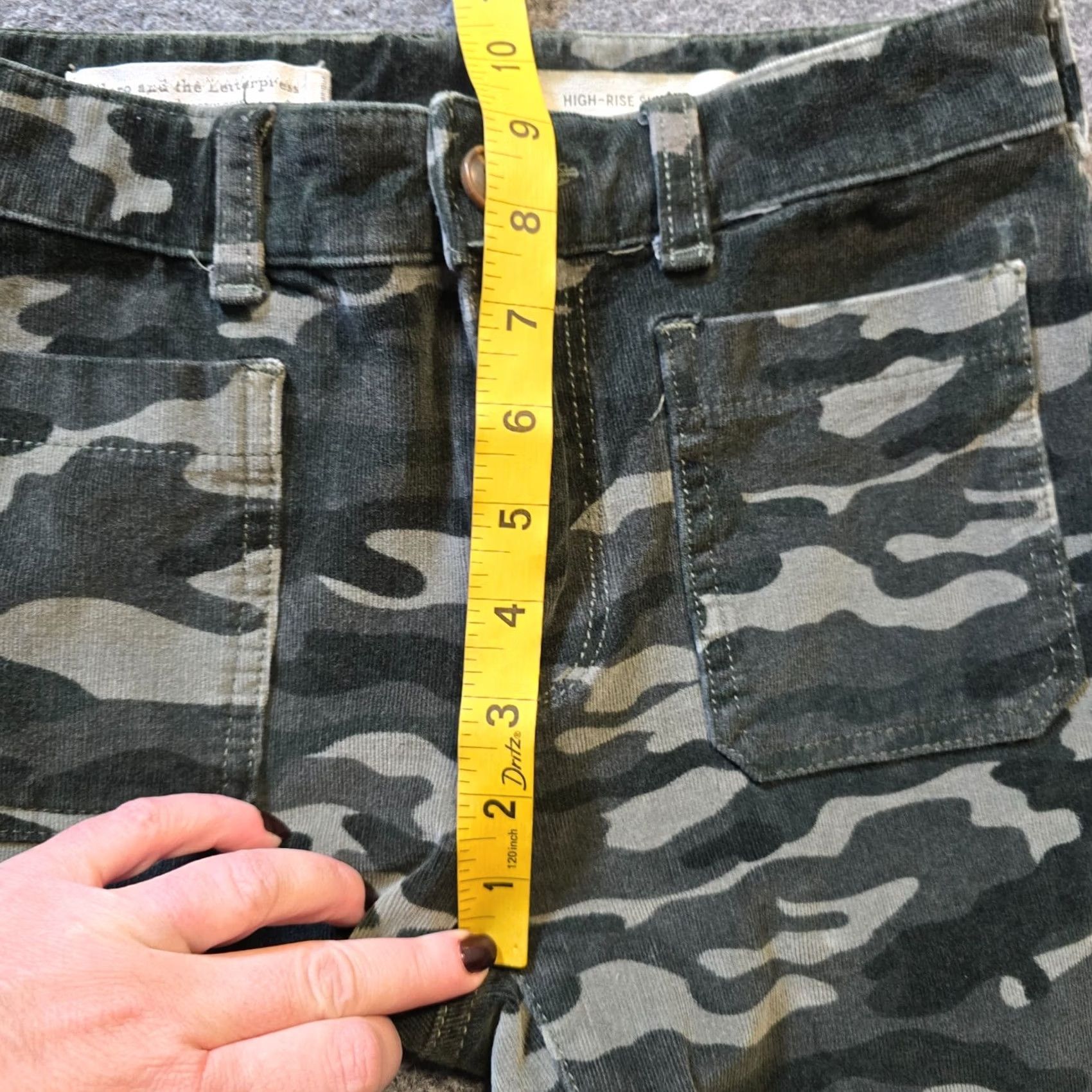Vintage Pilcro Pants Womens 26 Green Camo Corduroy High Rise Skinny Casual Anthro Pants Size 26" / US 2 / IT 38 - 6 Thumbnail