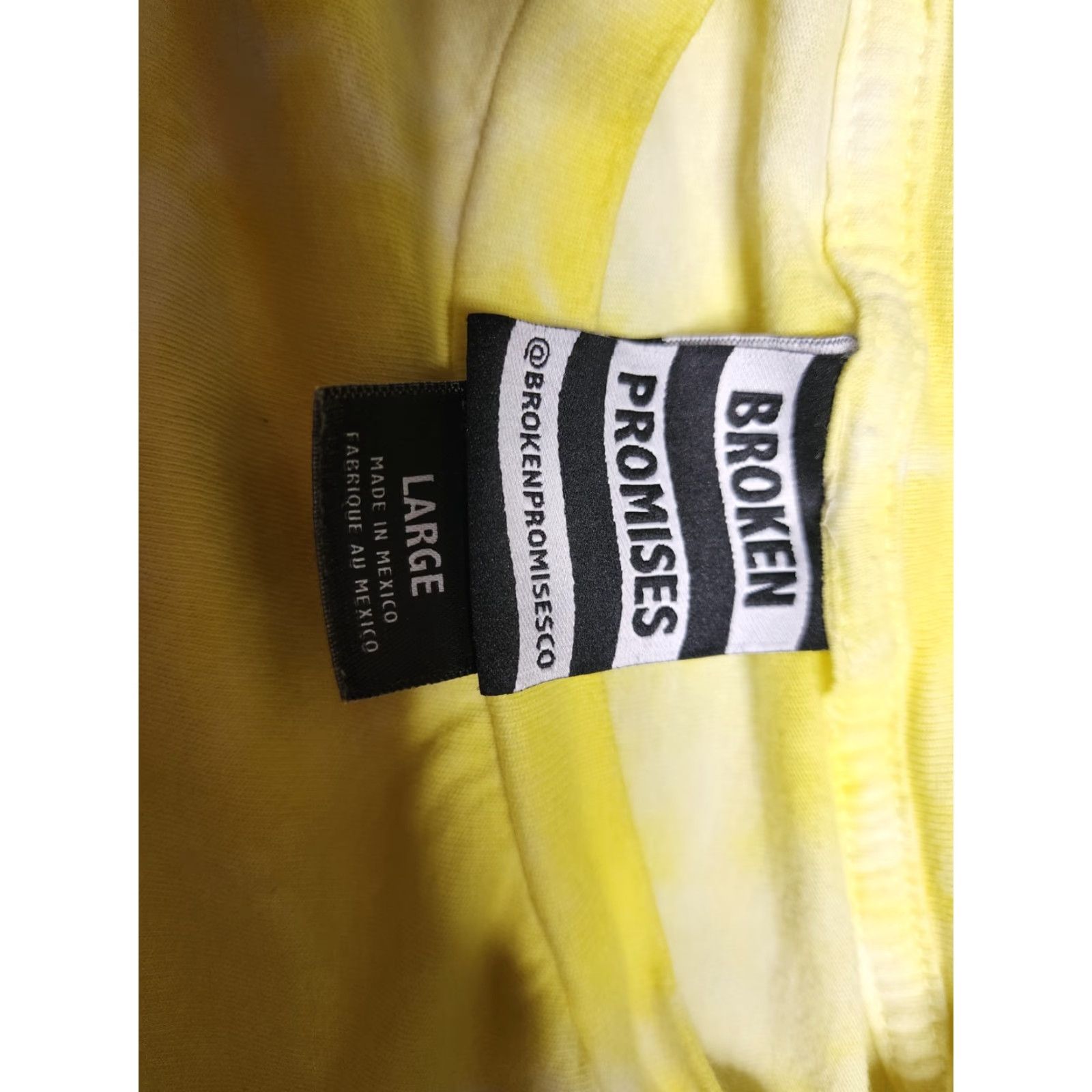 Broken Promises Co. Broken Promises Shirt Adult Large Yellow Tie Dye Anime Mens Size US L / EU 52-54 / 3 - 6 Thumbnail