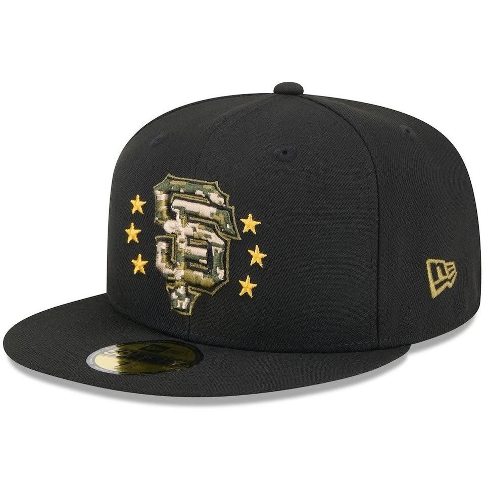 New Era SF Giants New Era Black 2024 Armed Forces Day On-Field Hat Size ONE SIZE - 1 Thumbnail
