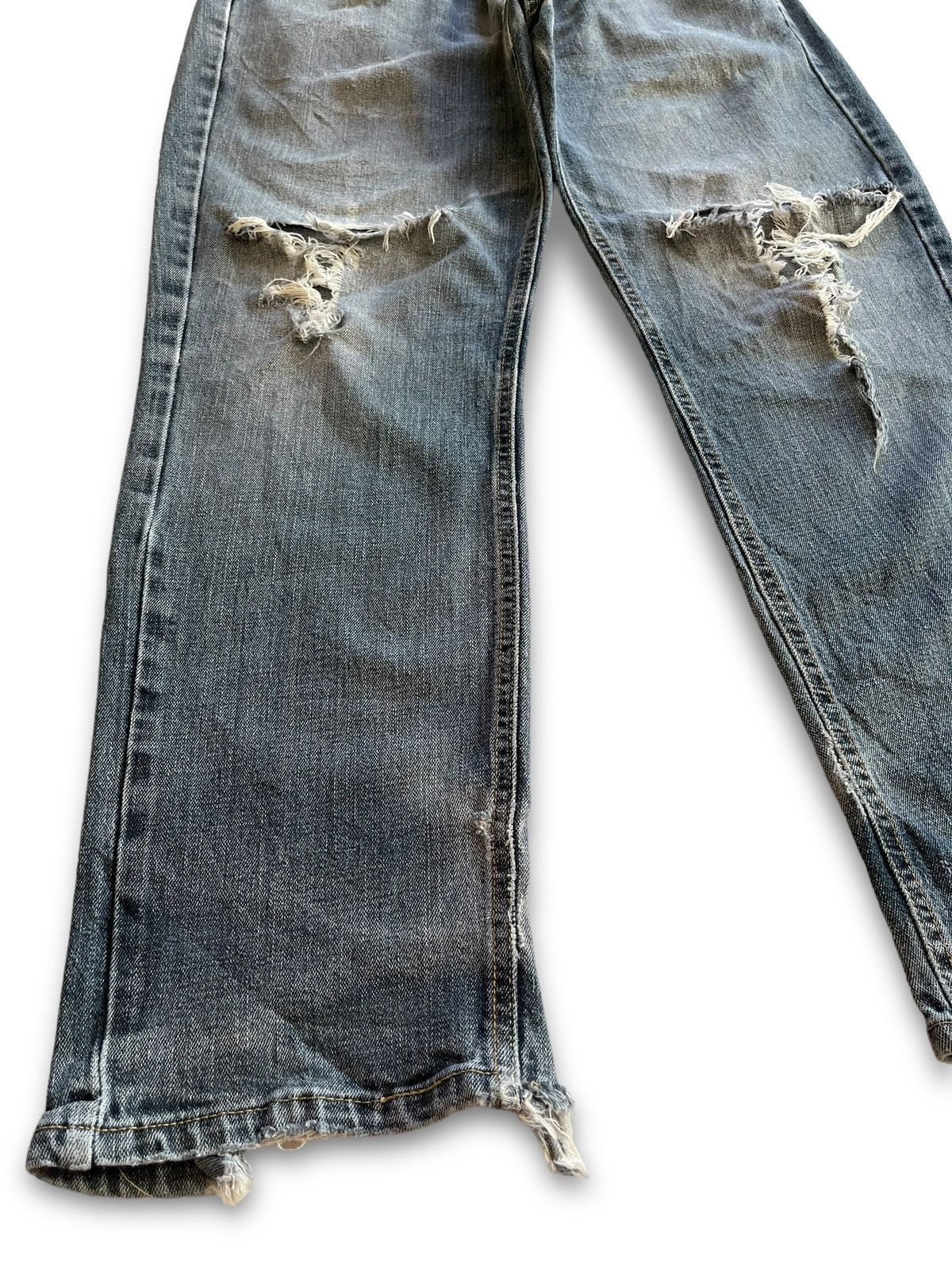 Levi's Vintage Levis Signature Ripped Distressed Loose Jeans 34x31 Size US 34 / EU 50 - 7 Thumbnail