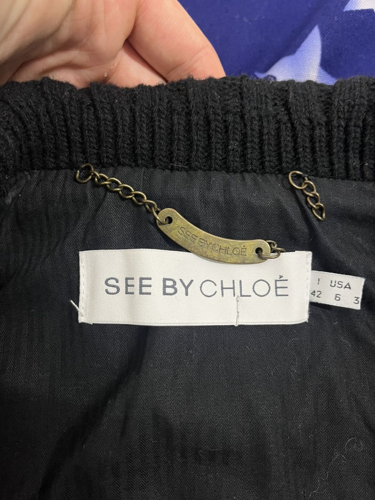 See by Chloe See By Chloé Black Wool Coat - Designer Jacket Size M / US 6-8 / IT 42-44 - 10 Thumbnail