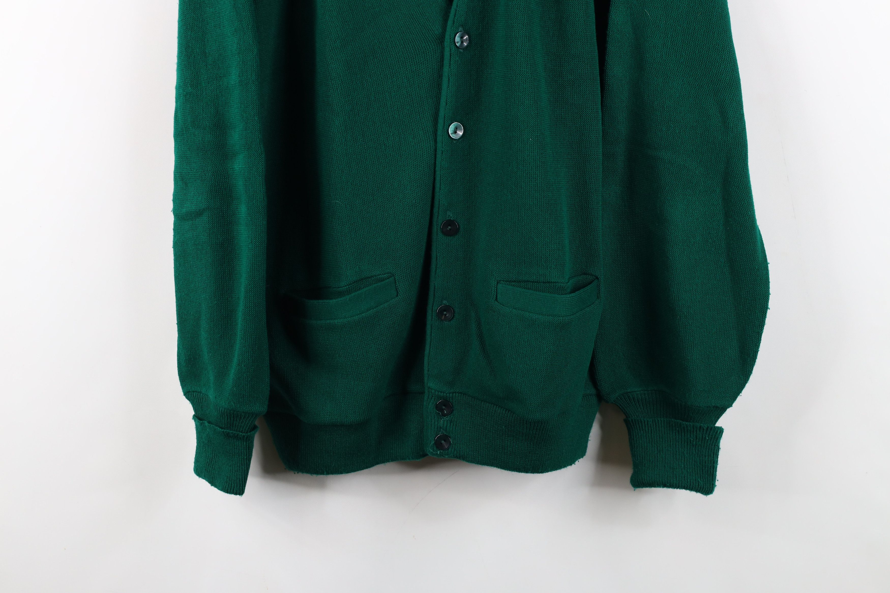 Vintage Vintage 70s Streetwear Cobain Cardigan Sweater Green USA Size US M / EU 48-50 / 2 - 3 Thumbnail