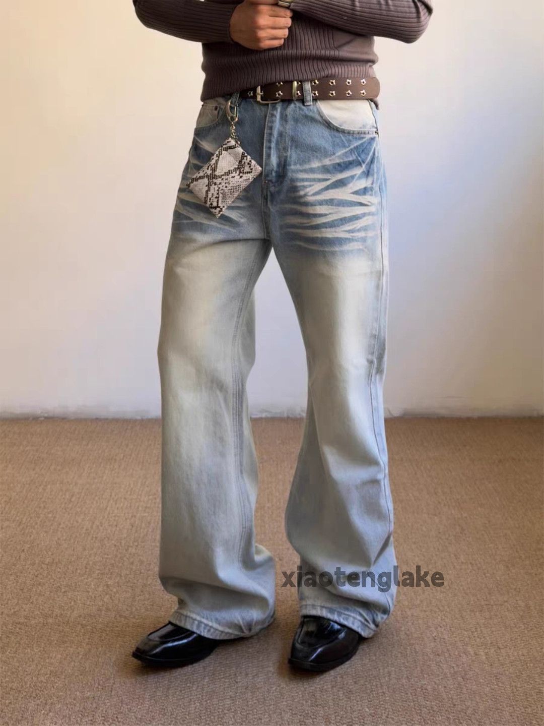 Jean xtl vintage washed faded punk grunge hiphop jeans Size US 33 - 7 Thumbnail