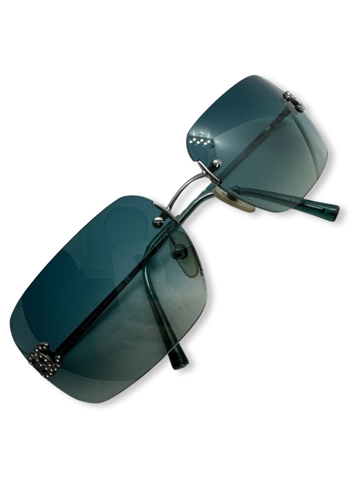 Chanel Chanel vintage rhinestone logo sunglasses Size ONE SIZE - 3 Thumbnail