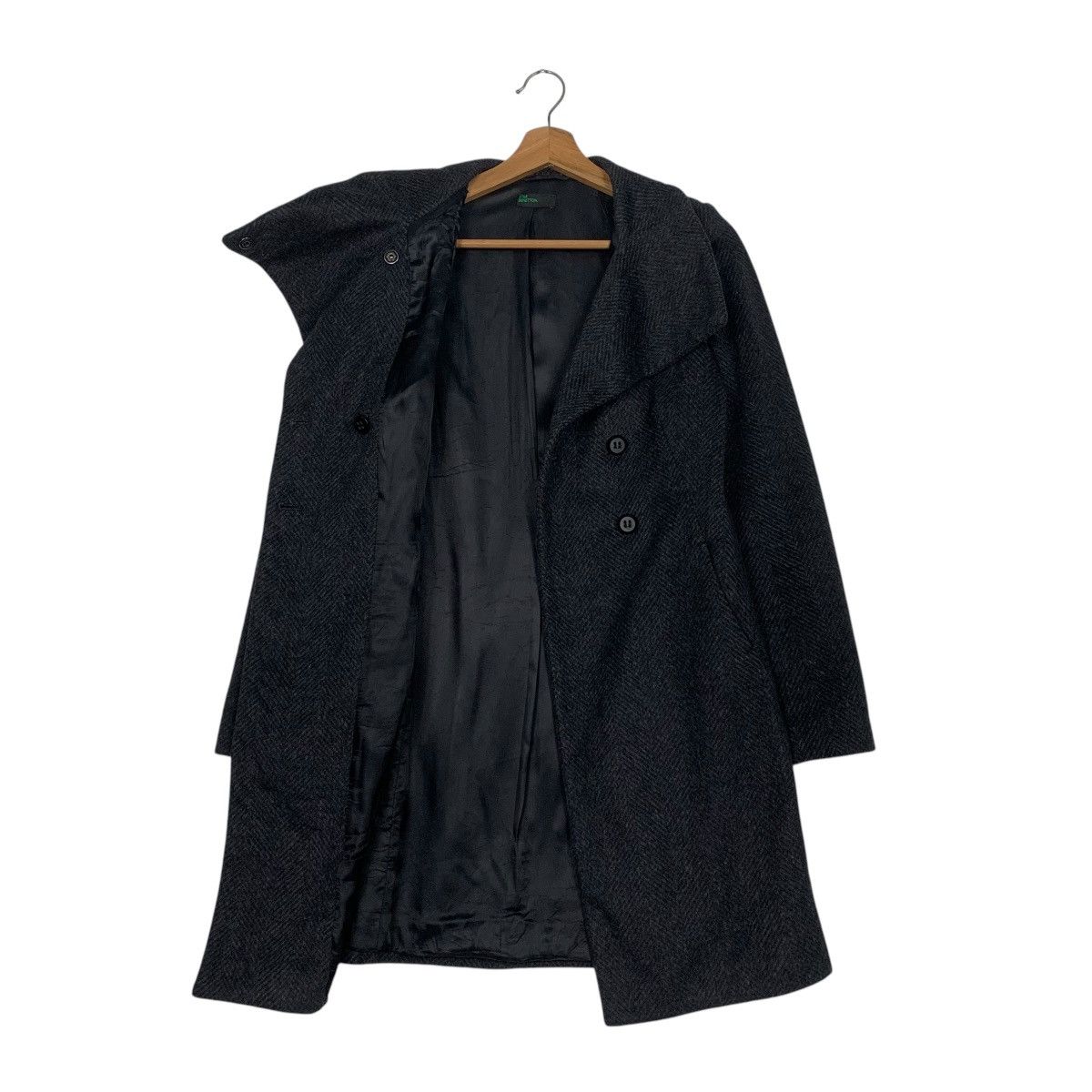 Benetton Benetton Double Breasted Herringbone Coat Size XS / US 0-2 / IT 36-38 - 9 Thumbnail
