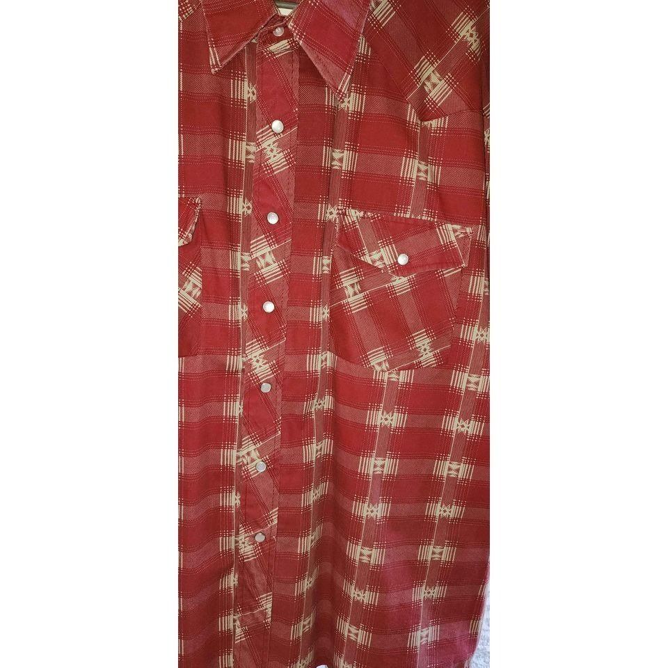 Vintage 2XL Vintage Outlaw Western Red Plaid Snap-Front Long Sleeve Size US XXL / EU 58 / 5 - 7 Thumbnail