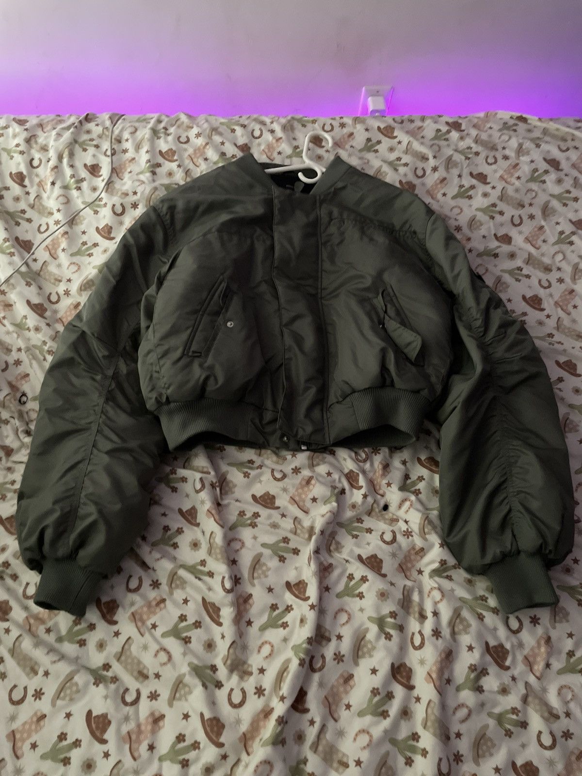 Entire Studios Entire Studios Women A-4 Bomber Jacket – Olive / Khaki (L) Size L / US 10 / IT 46 - 4 Thumbnail