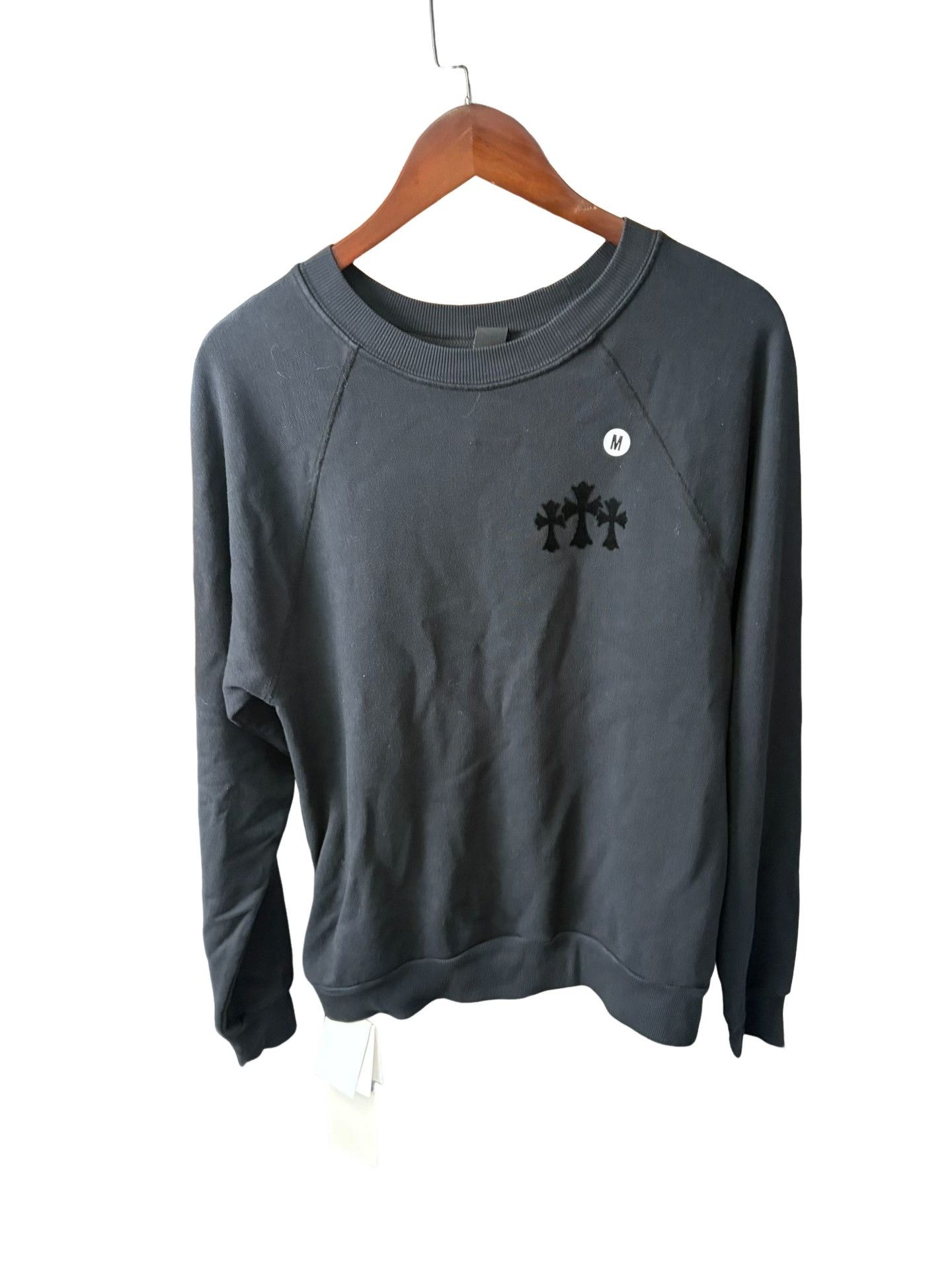 Chrome Hearts Chrome Hearts Flocked Cross Sweatshirt Size M Size US M / EU 48-50 / 2 - 1 Thumbnail