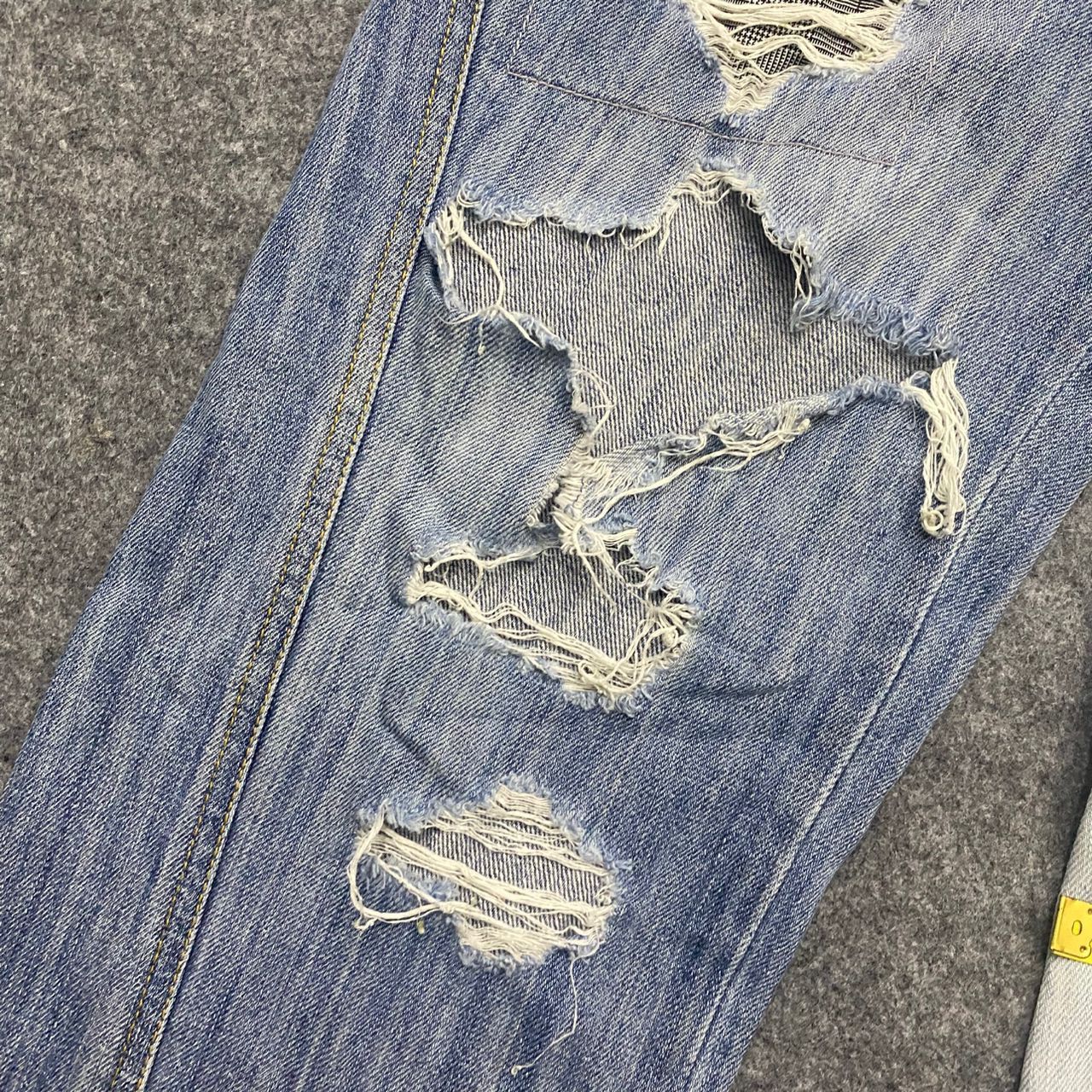 If Six Was Nine 💥Best Offer💥Japanese Brand Double Waist Distressed Denim Size US 34 / EU 50 - 8 Thumbnail