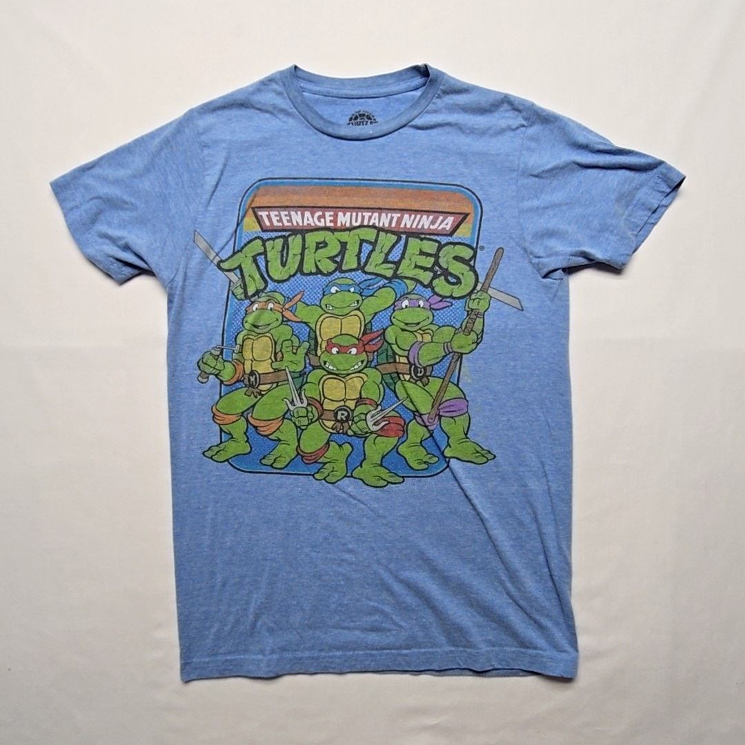 Nickelodeon TMNT Tee Nickelodeon Blue Cartoon Ninja Turtles S Shirt Size US S / EU 44-46 / 1 - 1 Thumbnail