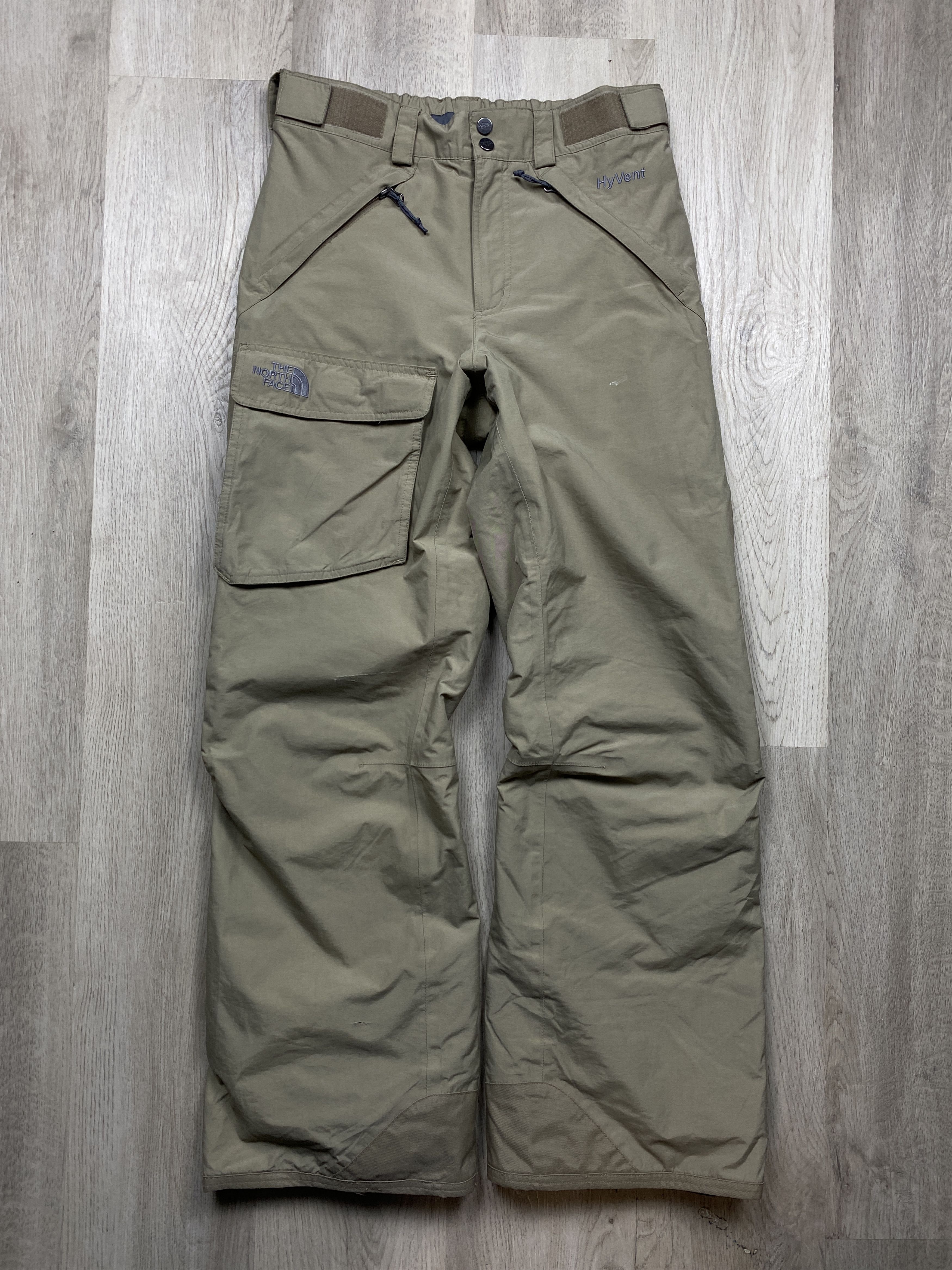 image of Vintage Mens Cargo Ski Pants Multipocket Tnf in Beige (Size 30)