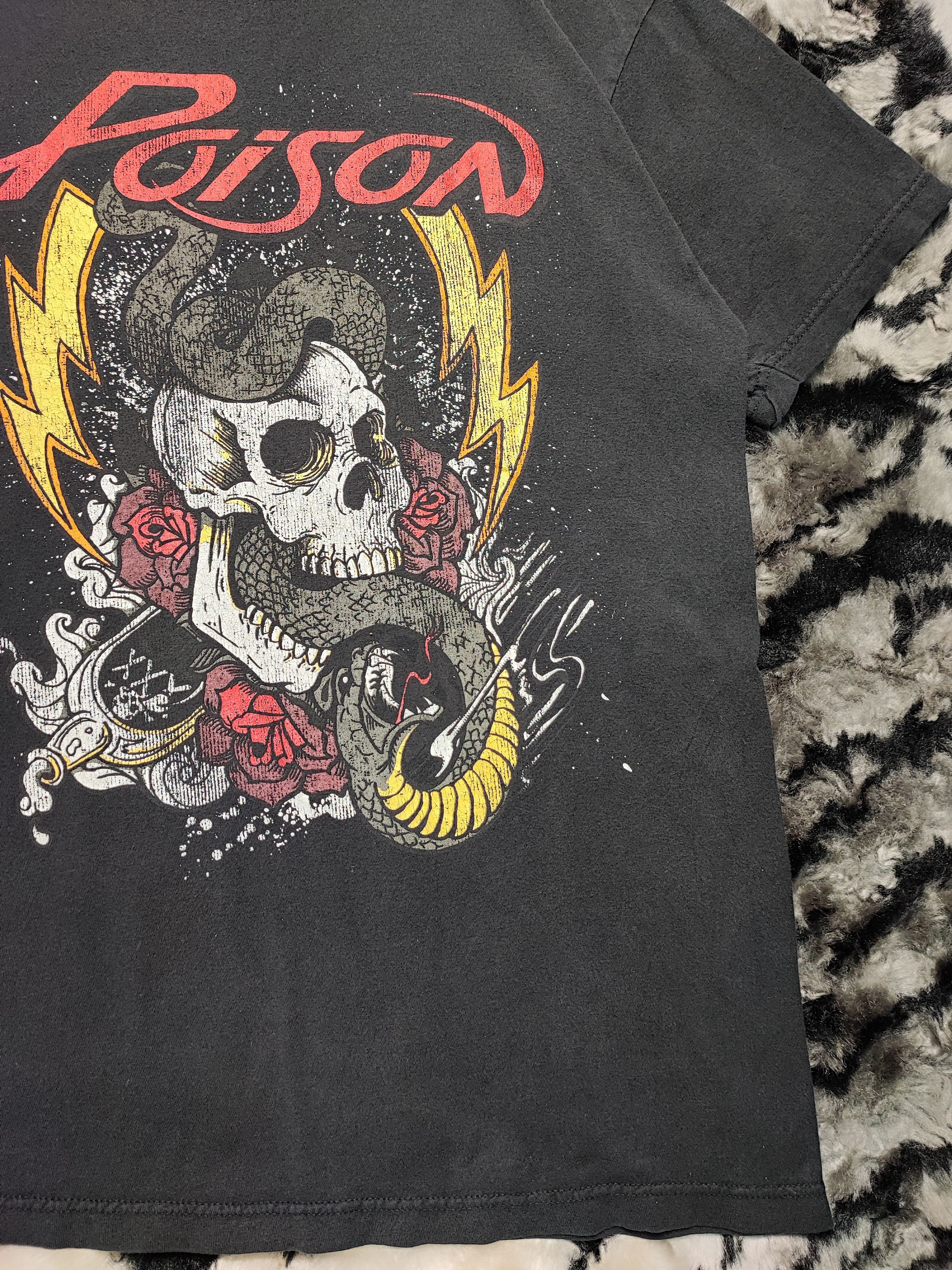 Band Tees × Vintage Band Poison Skull Snake T Shirt Size US XL / EU 56 / 4 - 5 Thumbnail