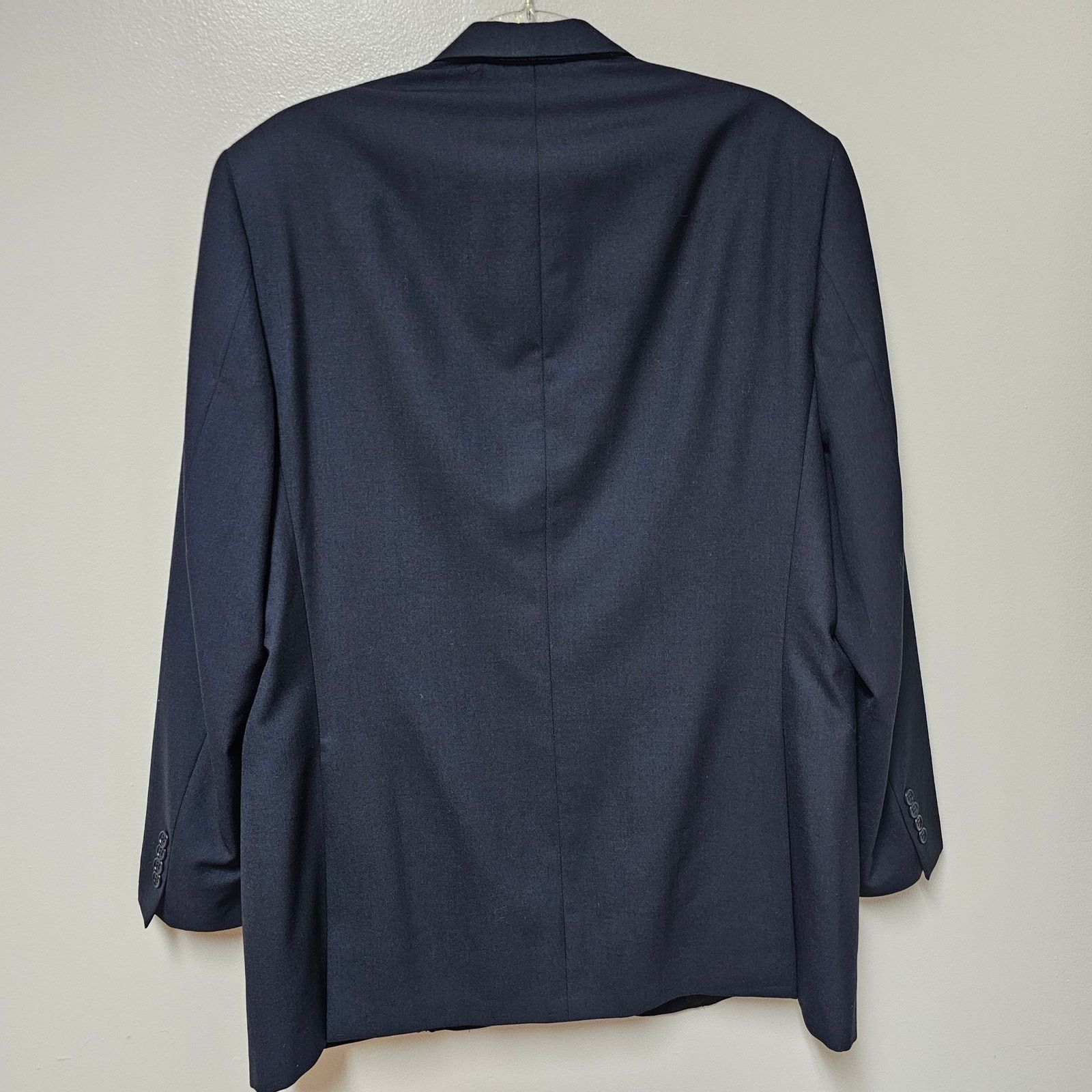 Kenneth Cole Kenneth Cole Navy 3 Button Blue Suit Jacket Made in US 44L Size 44L - 3 Thumbnail