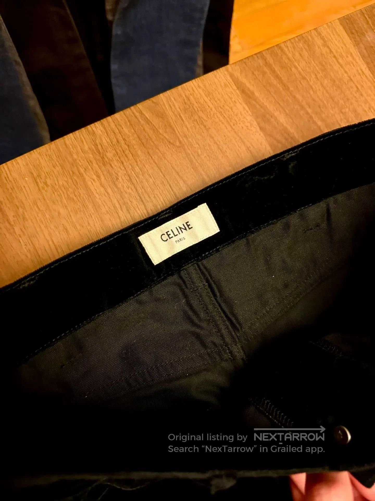 Celine celine black velvet flared trousers. Size US 29 - 3 Thumbnail