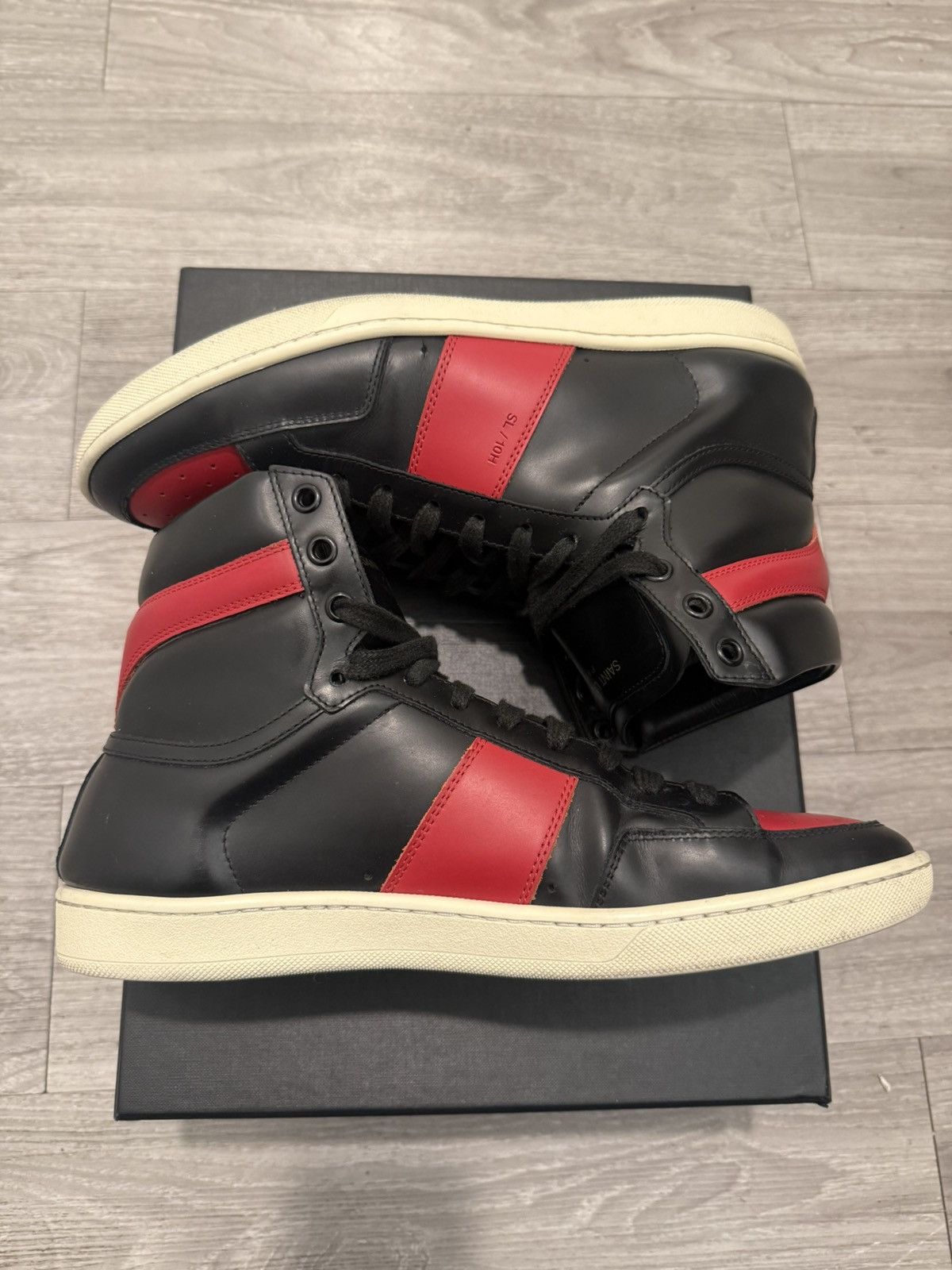 Saint Laurent Paris Saint Laurent Pairs SL/10H Black/Red Size EU 41 Size US 8 / EU 41 - 6 Thumbnail