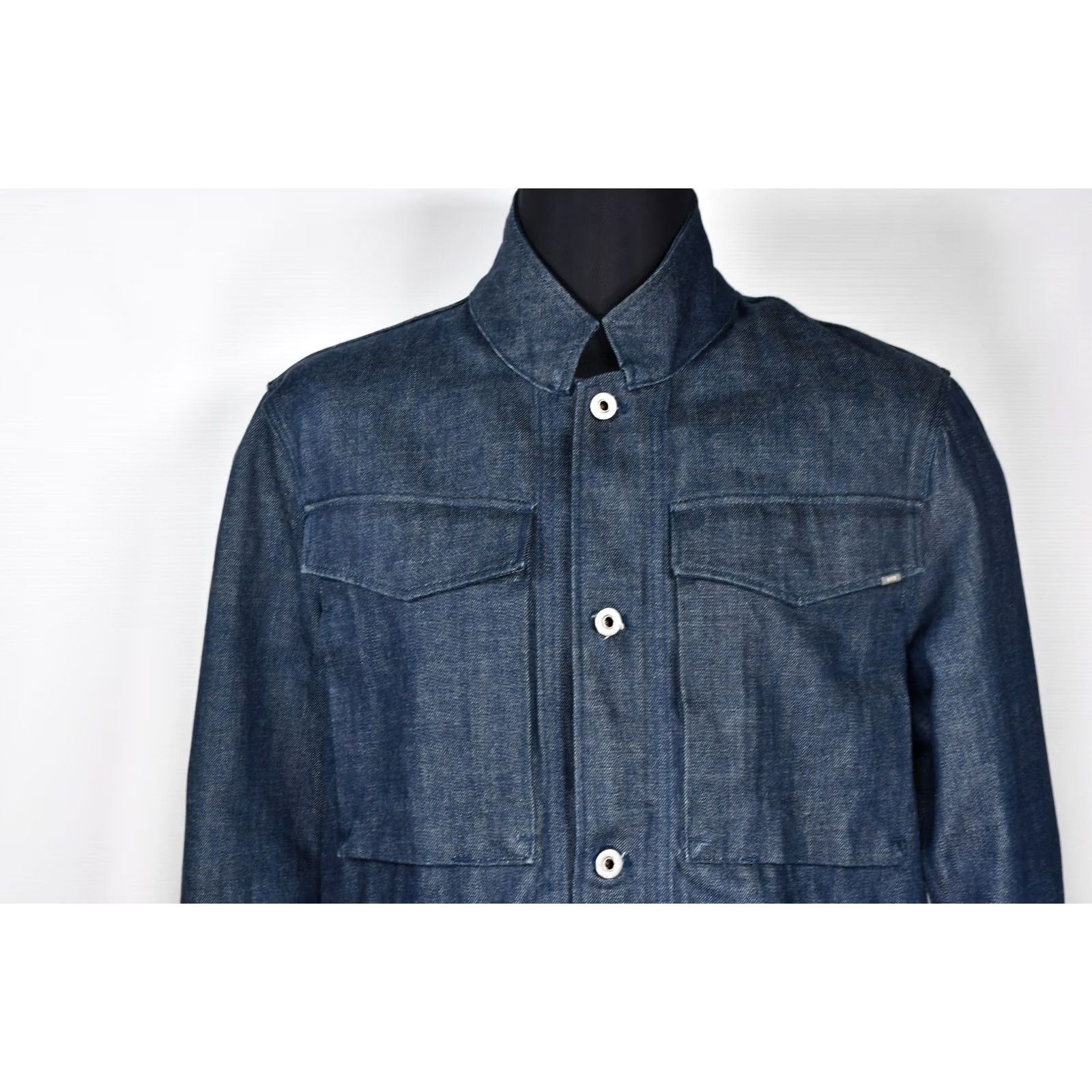 G-Star G-Star Vodan Worker Blazer Jacket Mens XL Denim Blue 100% Cotton Vintage: No Regular Fit Classic Shirt? Size 46R - 5 Thumbnail
