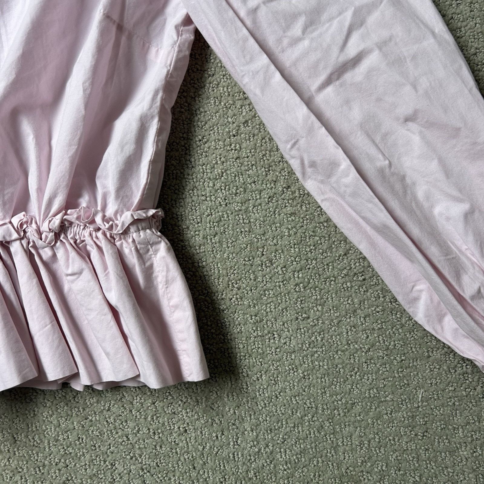 Ganni Ganni Women’s Top Pink Cotton Poplin Blouse Ruffled Cropped Size S / US 4 / IT 40 - 6 Thumbnail