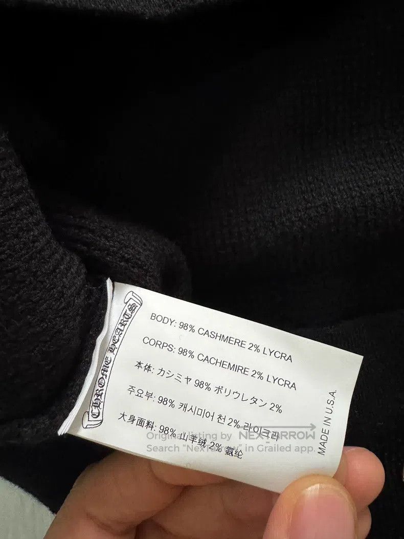 Chrome Hearts CHROME HEARTS Size L Sword embroidery scroll silver cashmer Size US L / EU 52-54 / 3 - 6 Thumbnail