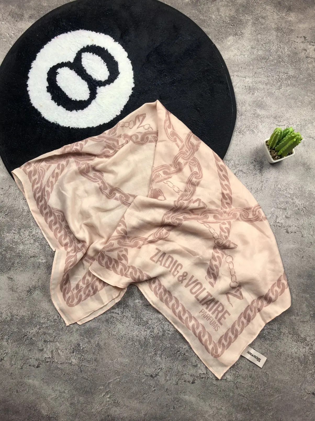 Zadig & Voltaire ZADIG&VOLTAIRE Parfumes Y2k Butterflies/Skull Logo Scarf Size ONE SIZE - 1 Thumbnail