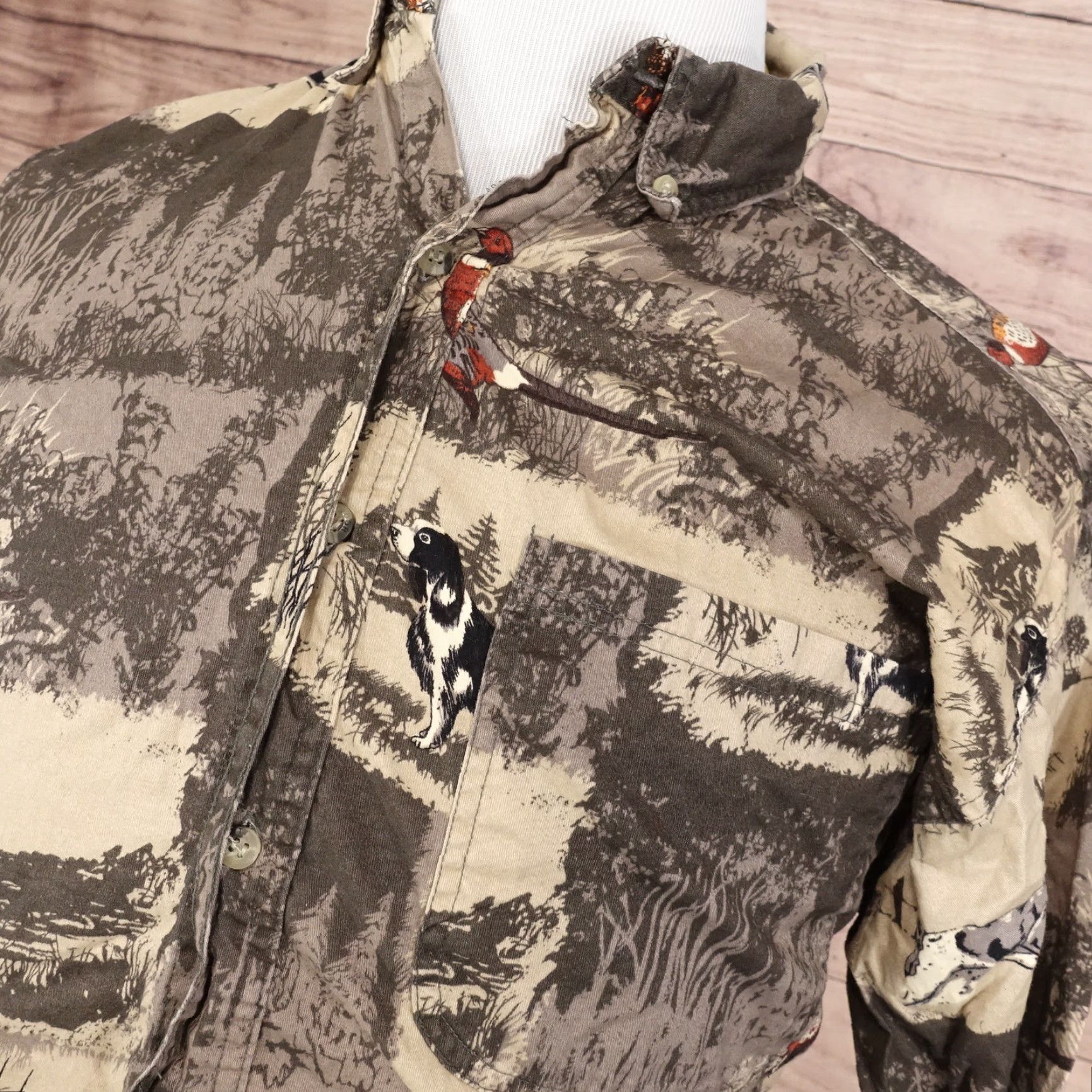 Alife OUTDOOR LIFE Animal Print Button-Up Shirt Mens M Multicolor Long Sleeve Casual Size US M / EU 48-50 / 2 - 2 Thumbnail