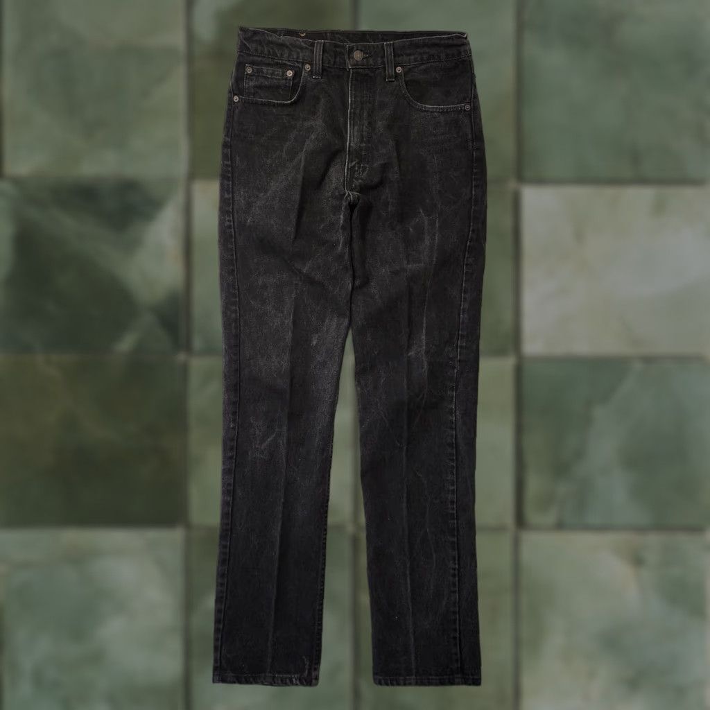 Levi's VINTAGE Levi's 505 Jeans Straight Men 34x34 Black Acid Wash USA 90s City Dad Jeans Mens Regular Inseam 34"} Size US 32 / EU 48 - 1 Thumbnail