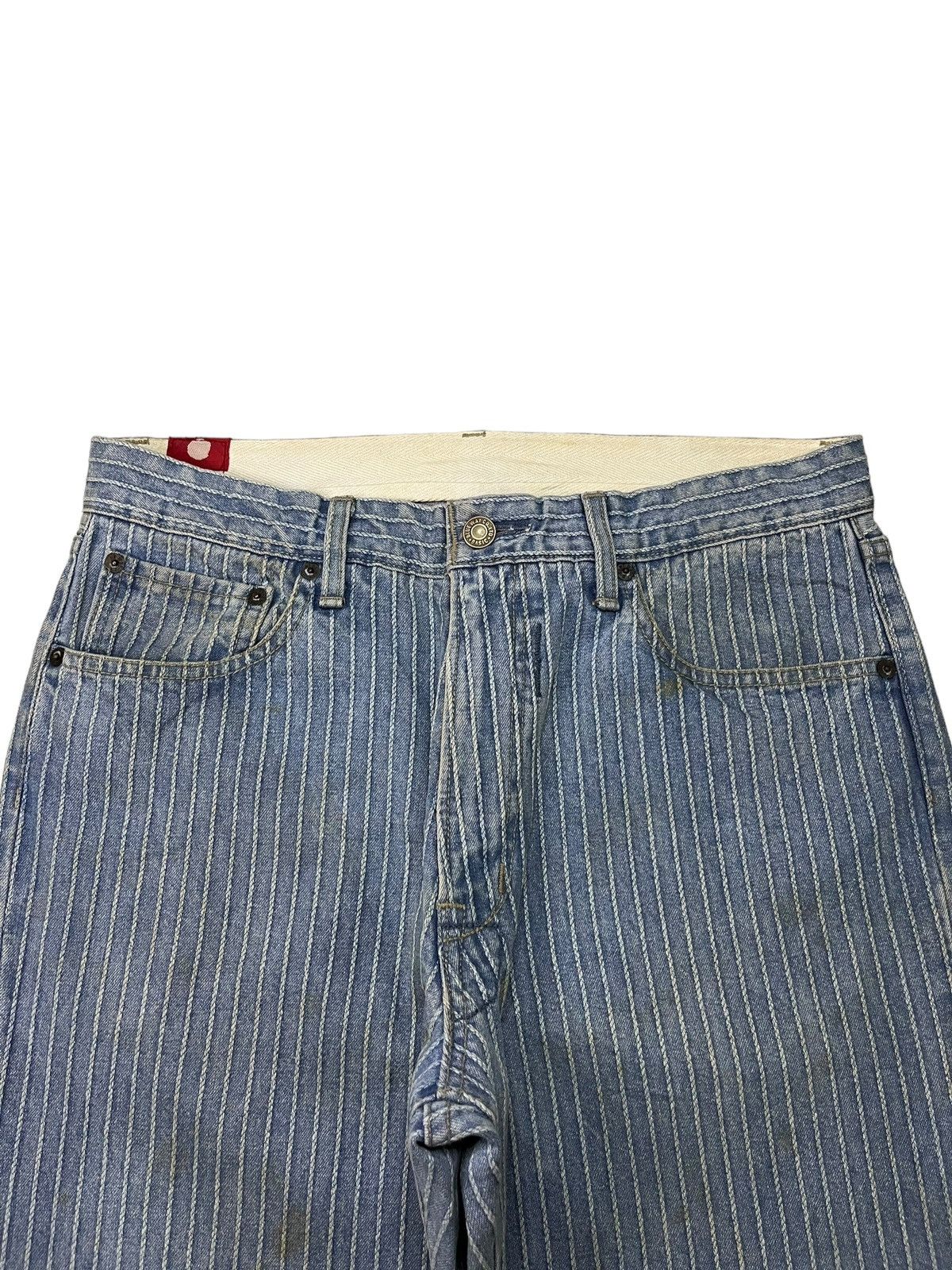 Japanese Brand Vintage Japanese Brand Hickory Style Mud Wash Baggy Jeans Size US 31 - 4 Thumbnail