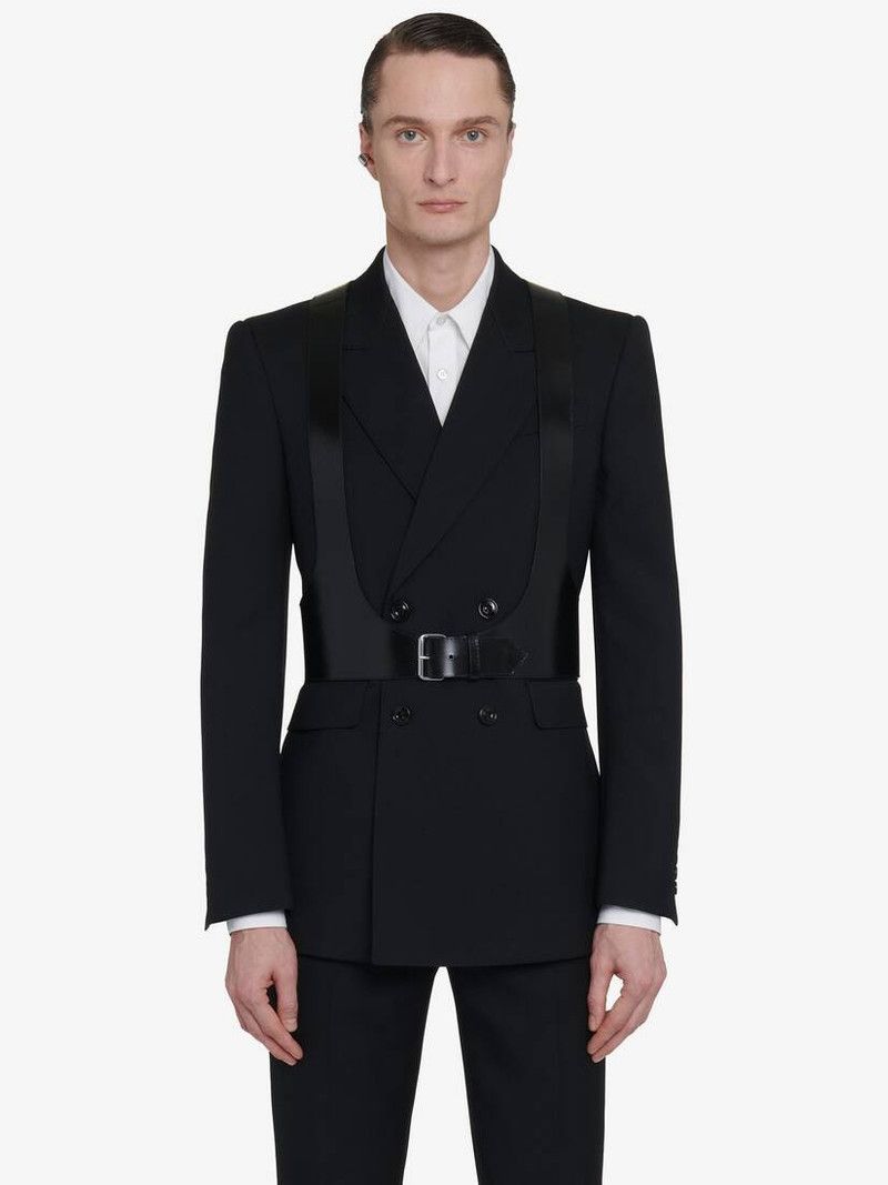 Alexander McQueen o1srvl11e0226 Size: M / Leather Harness In Black Size ONE SIZE - 5 Thumbnail